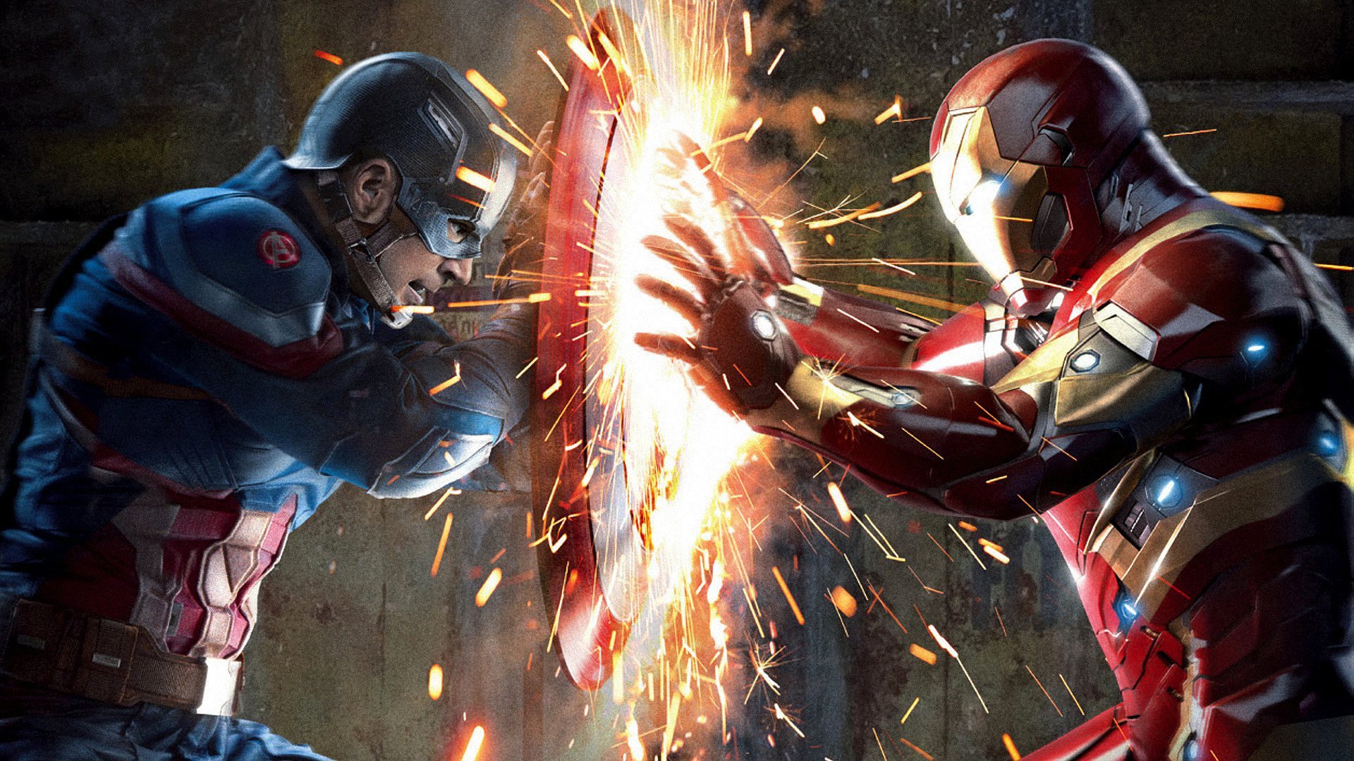Captain America And Iron Man Fight - HD Wallpaper 