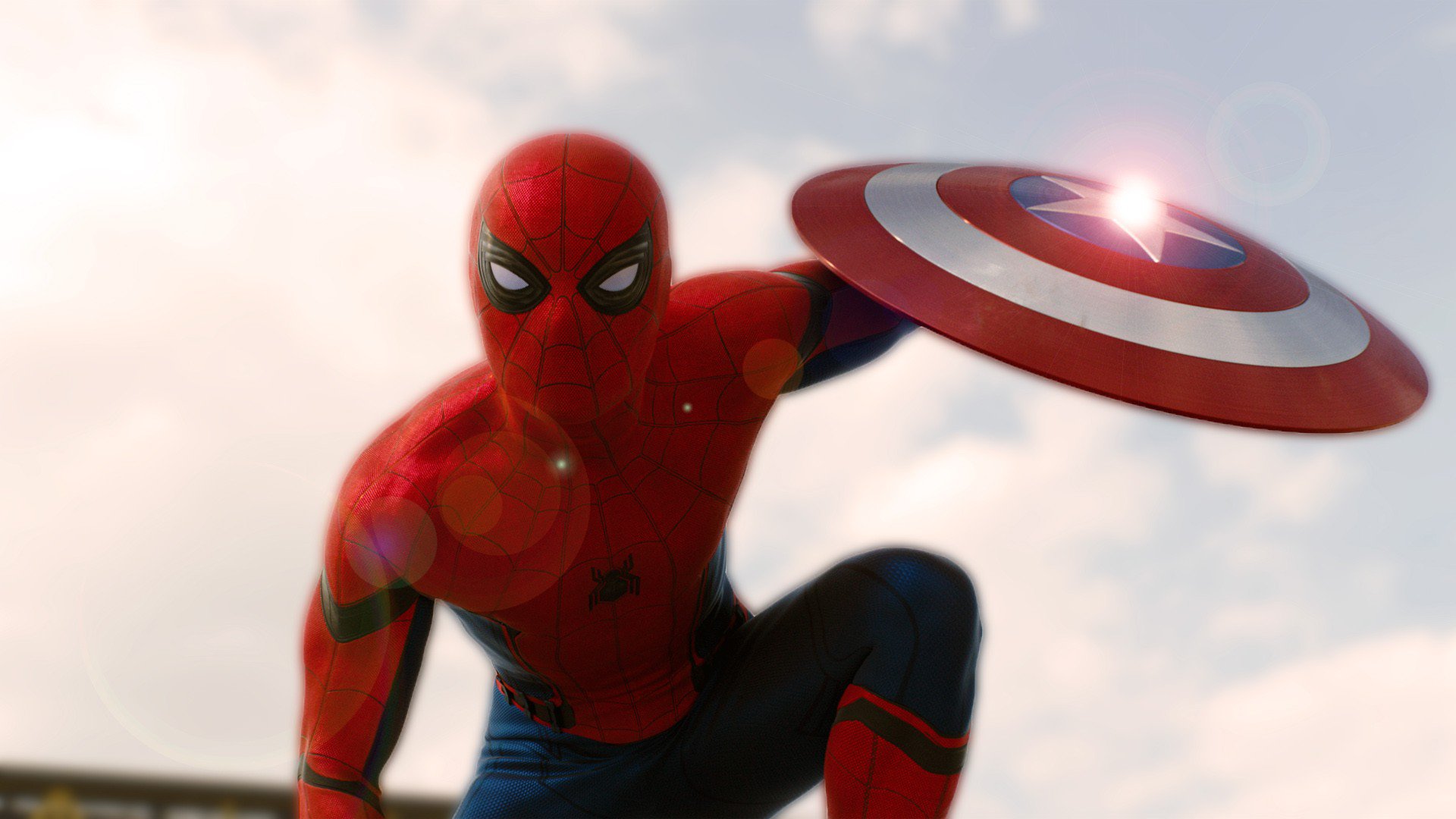 Captain America Civil War Hd Wallpapers Phone 3d Hd - Spider Man With Cap's Shield - HD Wallpaper 