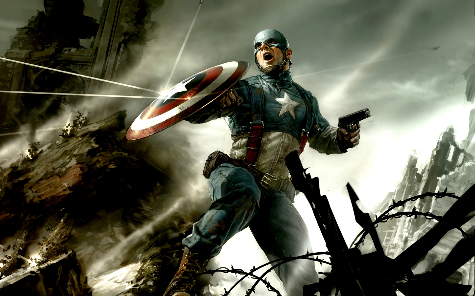 Captain America The First Avenger Desktop - HD Wallpaper 