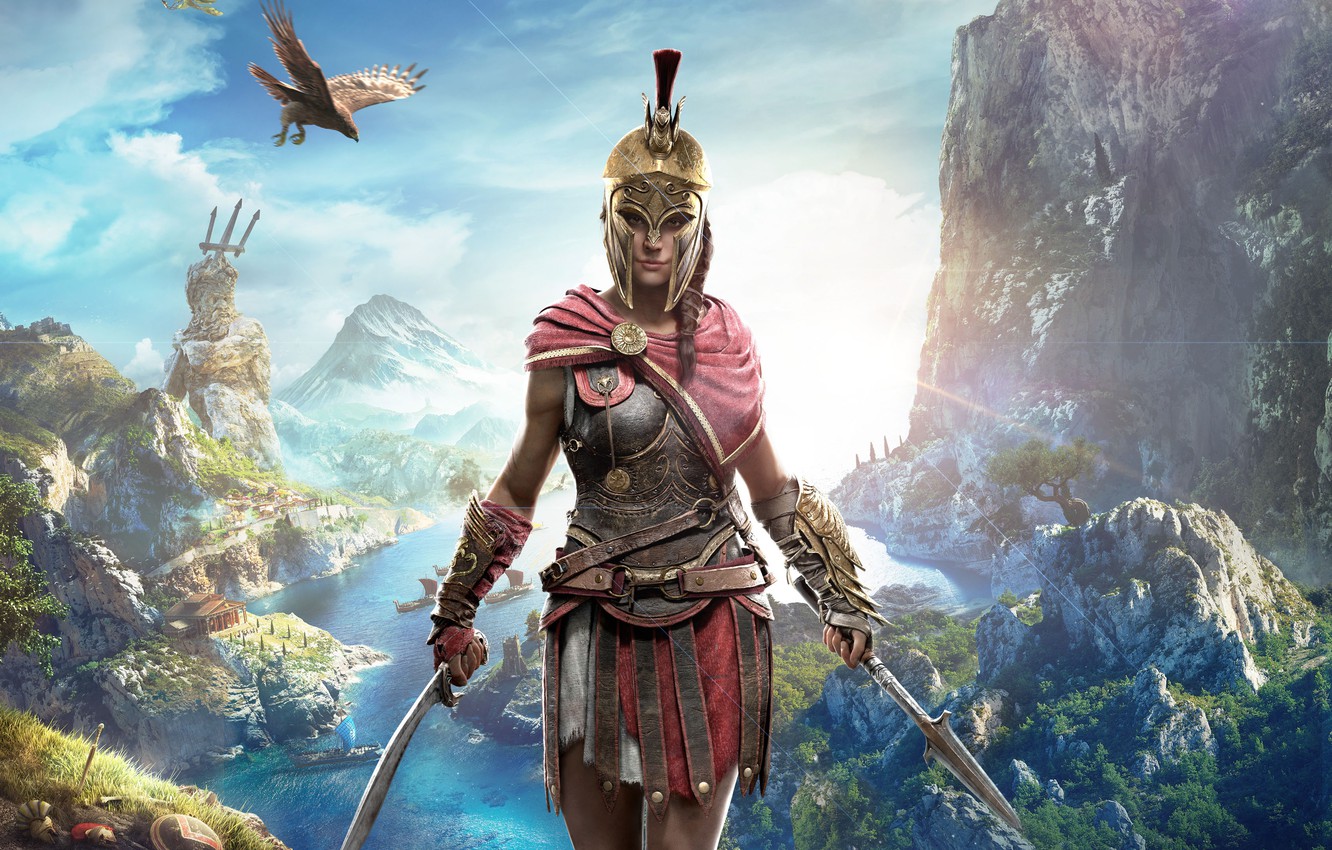 Photo Wallpaper Girl, Game, Assassin’s Creed, Odyssey - Assassin's Creed Odyssey Kassandra - HD Wallpaper 