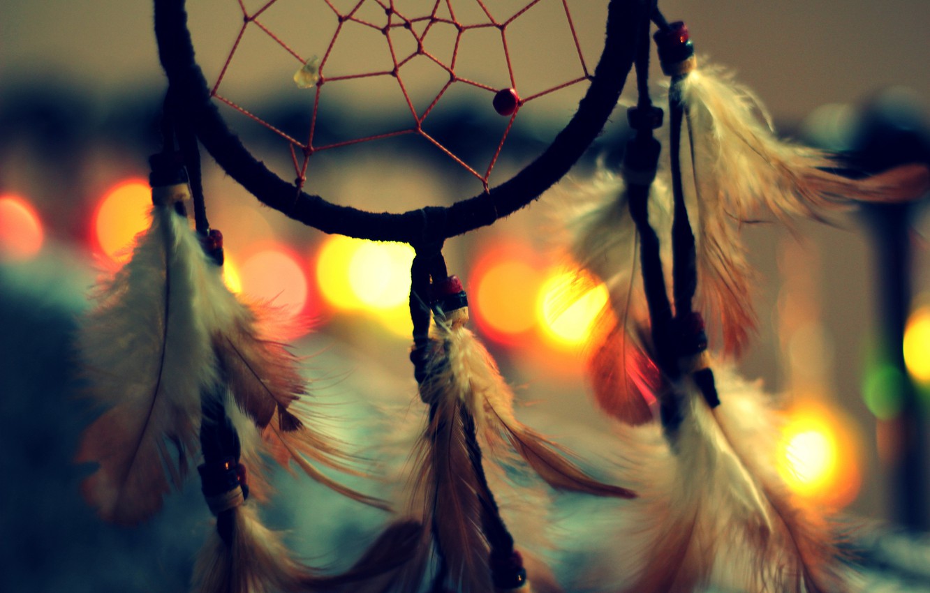 Photo Wallpaper Feathers, Talisman, Amulet, Dreamcatcher, - Dreamcatcher Hd Wallpapers For Macbook - HD Wallpaper 