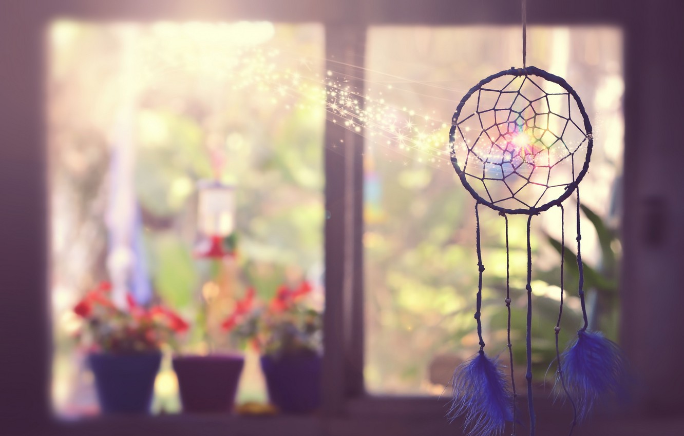 Photo Wallpaper Background, Window, Talisman, Dreamcatcher - Dream Catcher Images Hd - HD Wallpaper 