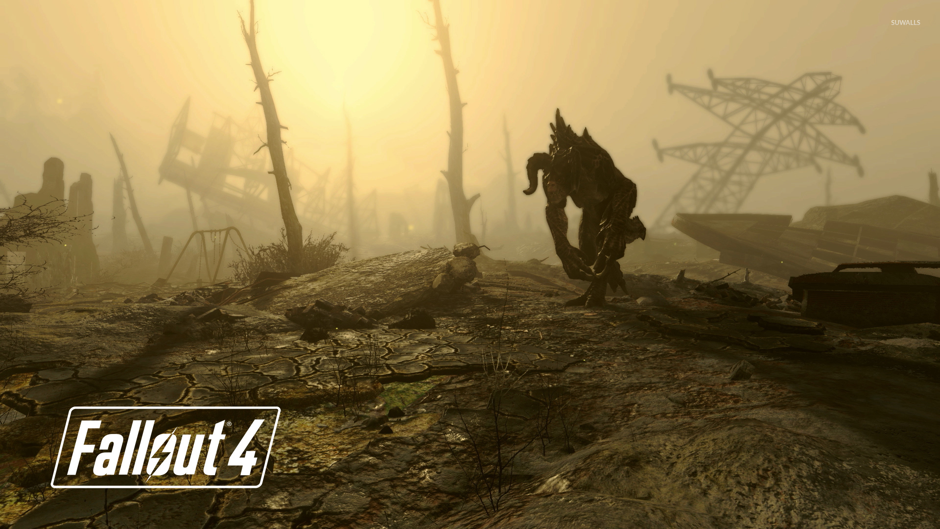 Fallout 4 Deathclaw Background - HD Wallpaper 