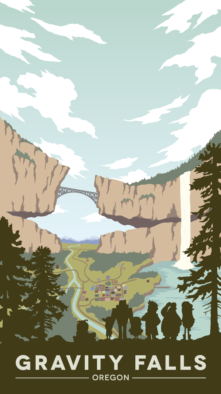 Gravity Falls Oregon Poster - HD Wallpaper 