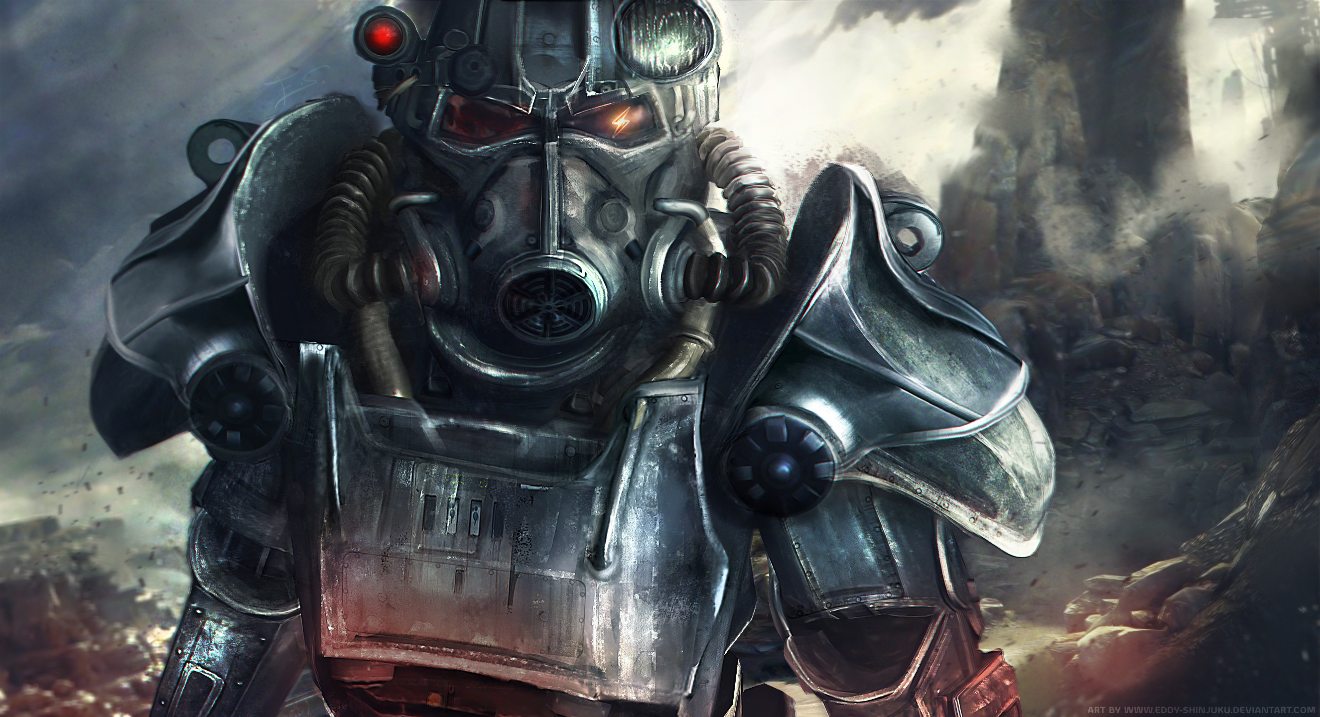 Fallout 4 Power Armor Background - HD Wallpaper 