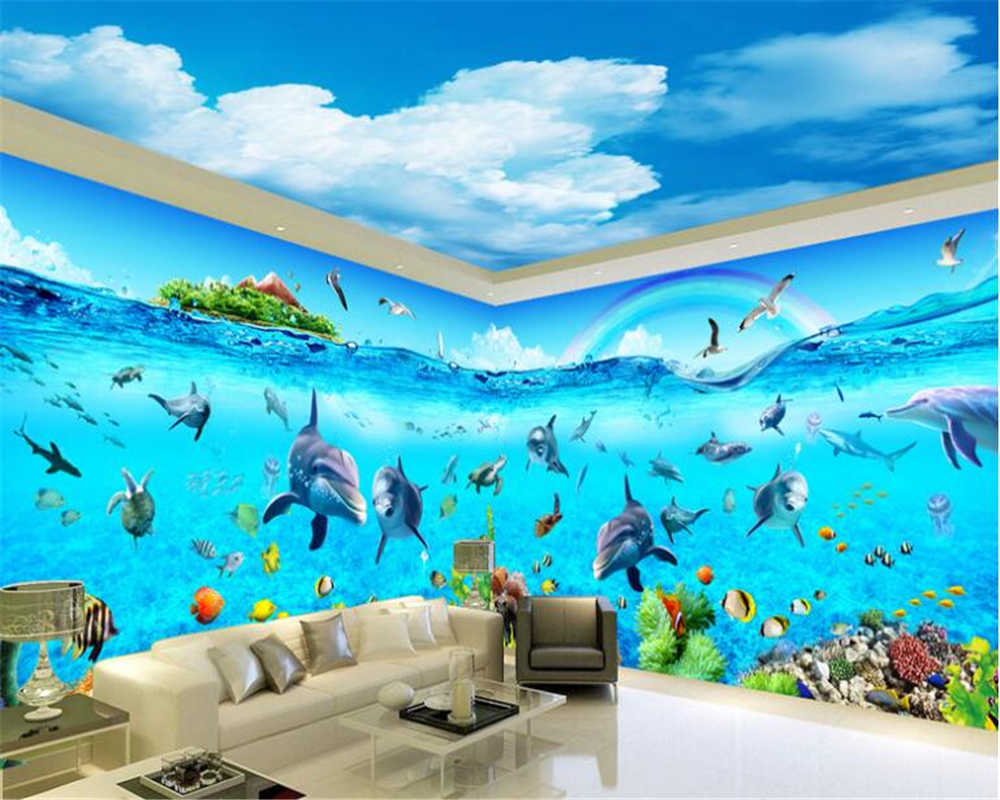 Beibehang Advanced Decorative Wallpaper Aesthetic Blue - Aesthetic Wallpaper Cool Ocean - HD Wallpaper 