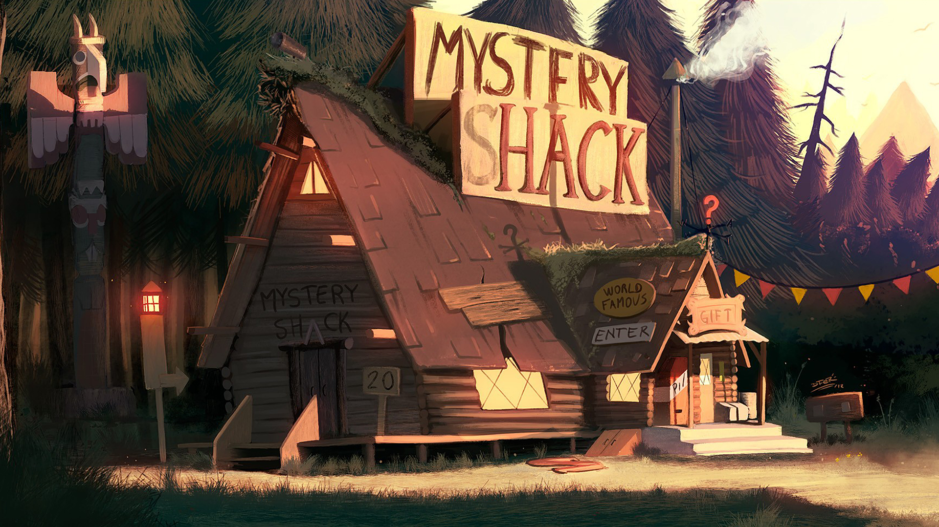 Gravity Falls Mystery Shack - HD Wallpaper 
