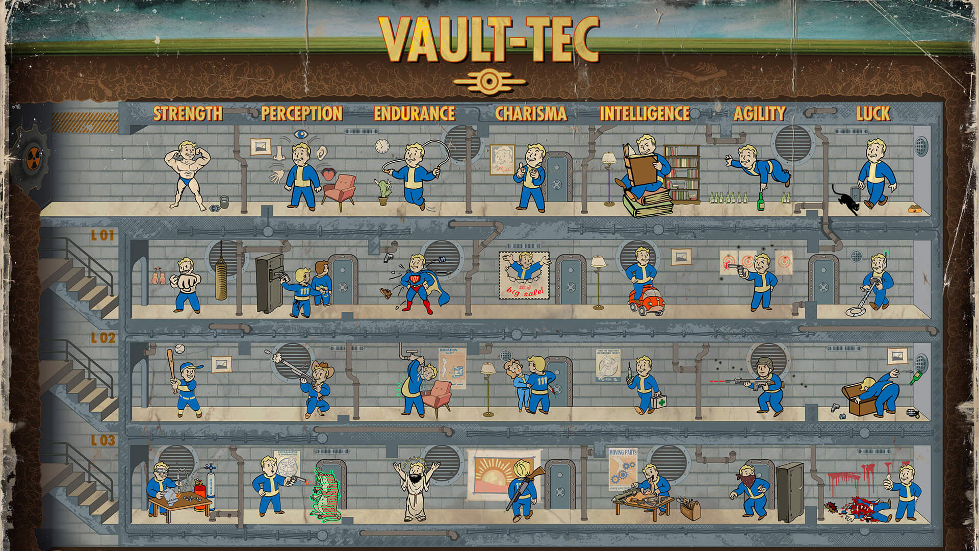 Fallout 4 Wallpaper In - Fallout 4 Perk Chart - HD Wallpaper 