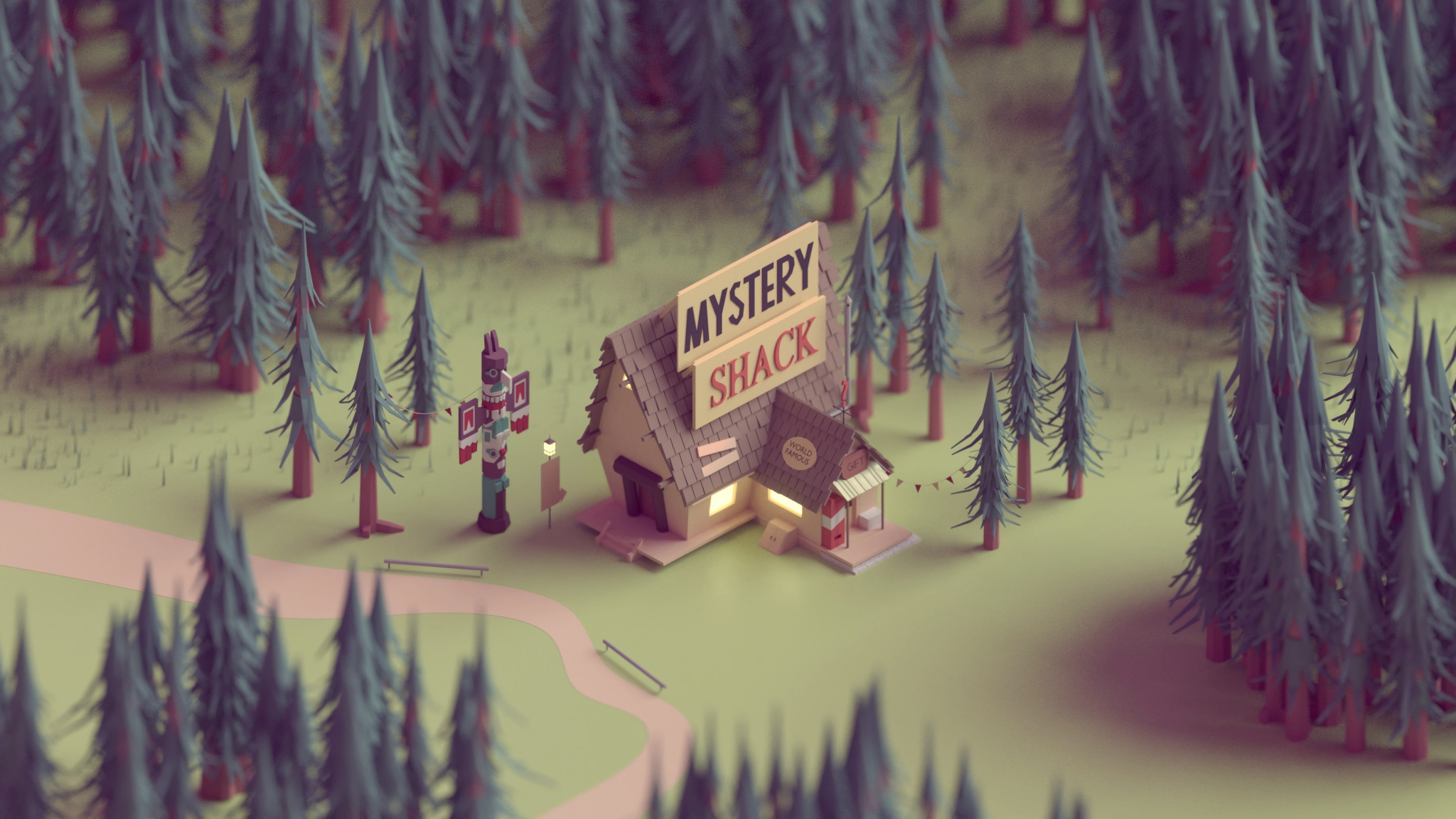 House, Forest, Tv Show, Gravity Falls, Wallpaper - Gravity Falls Background - HD Wallpaper 