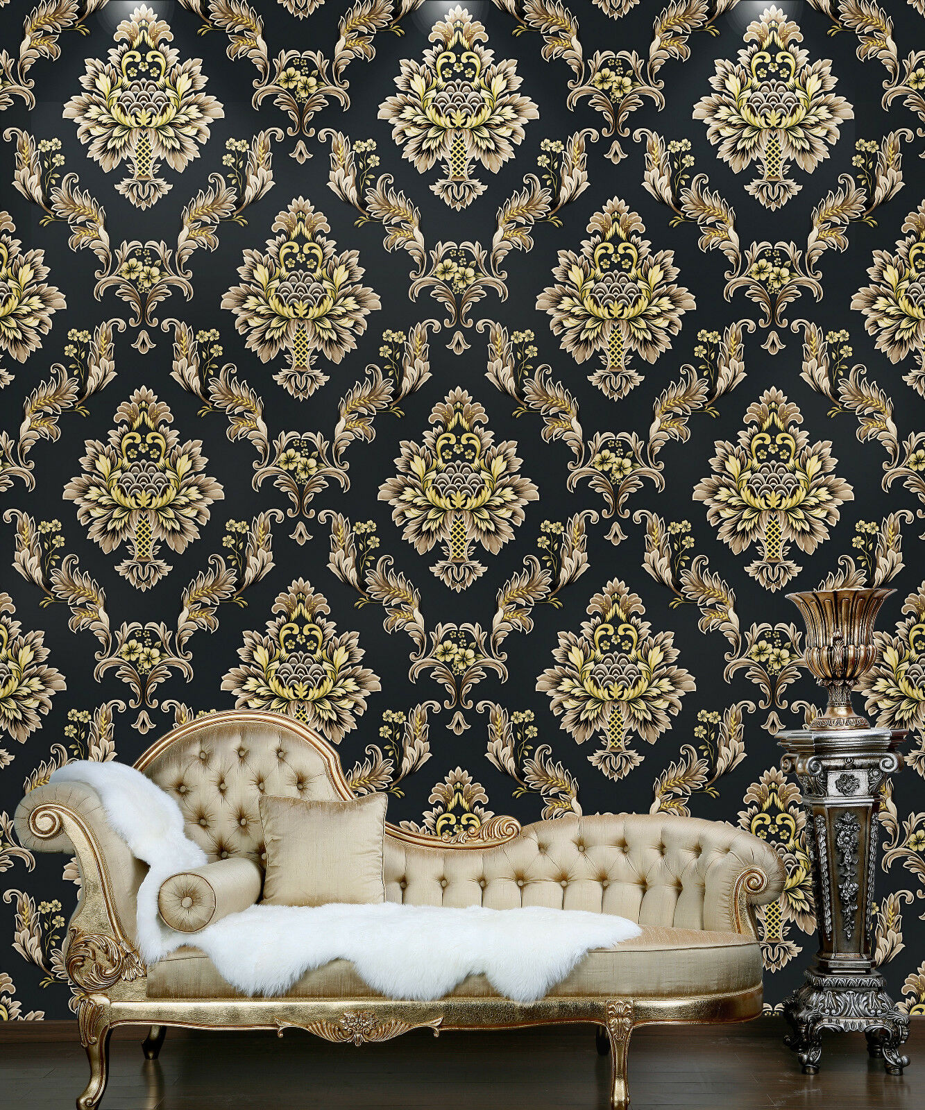 Black And Golden For Bedroom - HD Wallpaper 