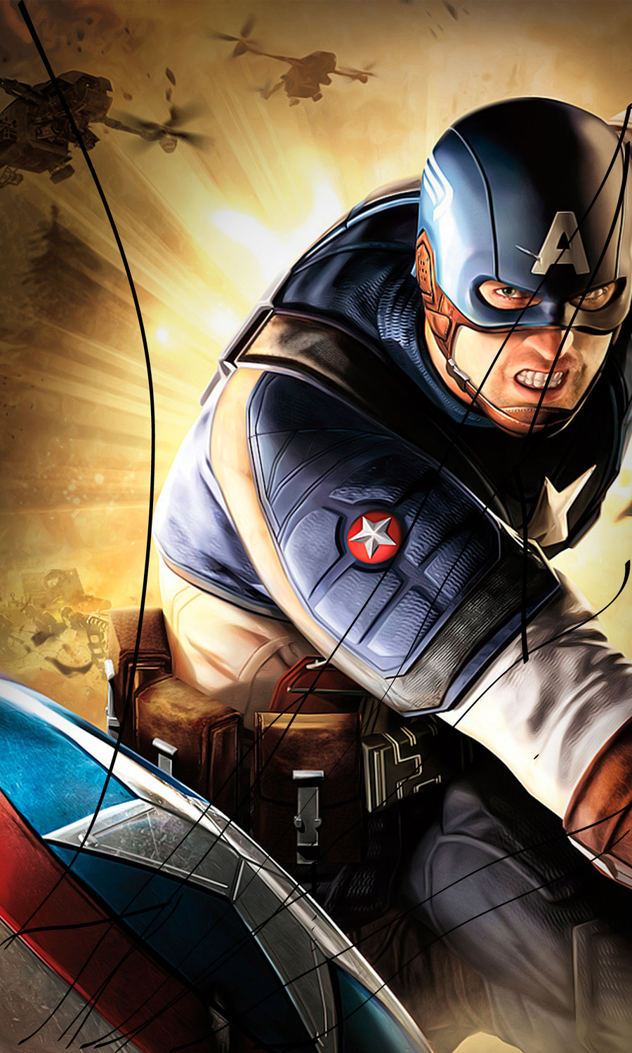 Contest Entry - Captain America Wallpaper For Crack Screen - HD Wallpaper 