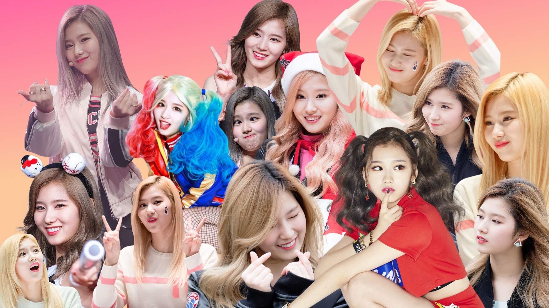 Sana, Tzuyu, And Dahyun Collage Wallpapers 
 Data Src - Twice Feel Special Pc - HD Wallpaper 