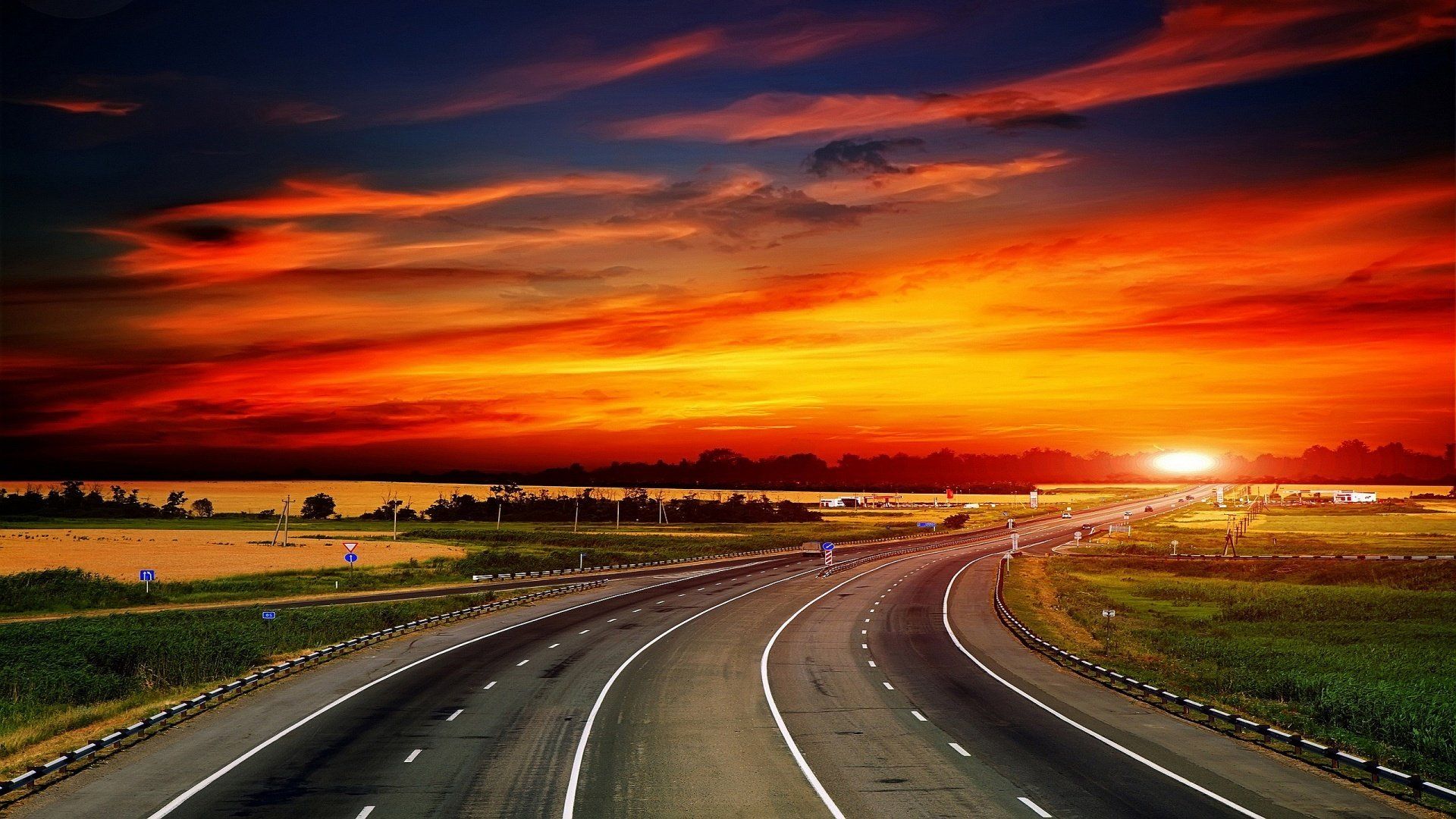 Free Highway Backgrounds & Highway Wallpapers Image - Highway Background Hd - HD Wallpaper 