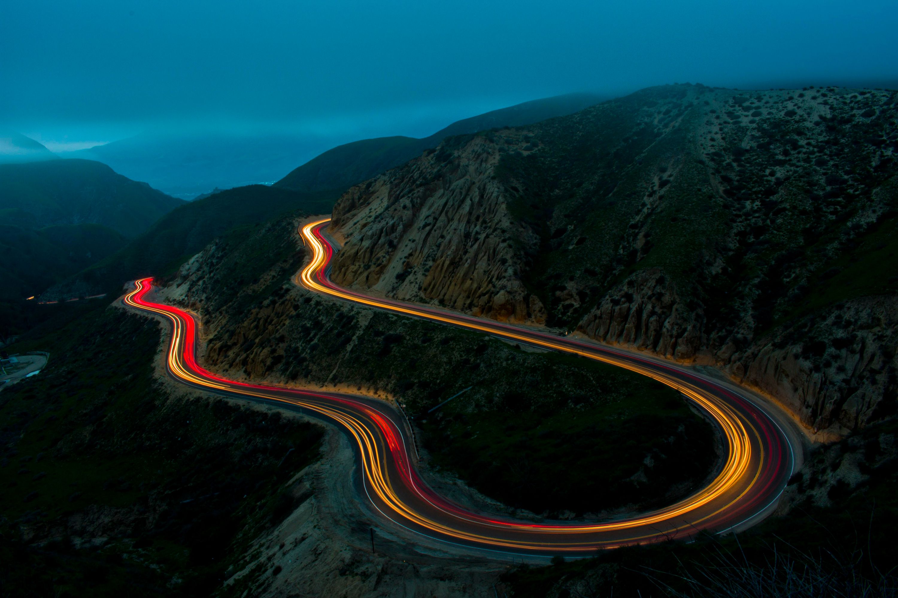 Mountain Long Exposure Road - HD Wallpaper 