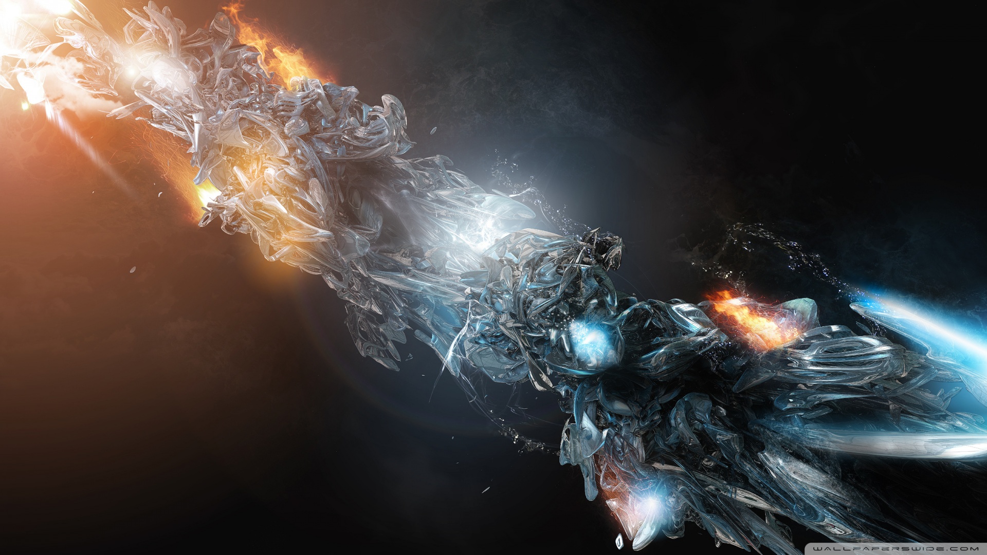 Fire And Ice 4k - HD Wallpaper 
