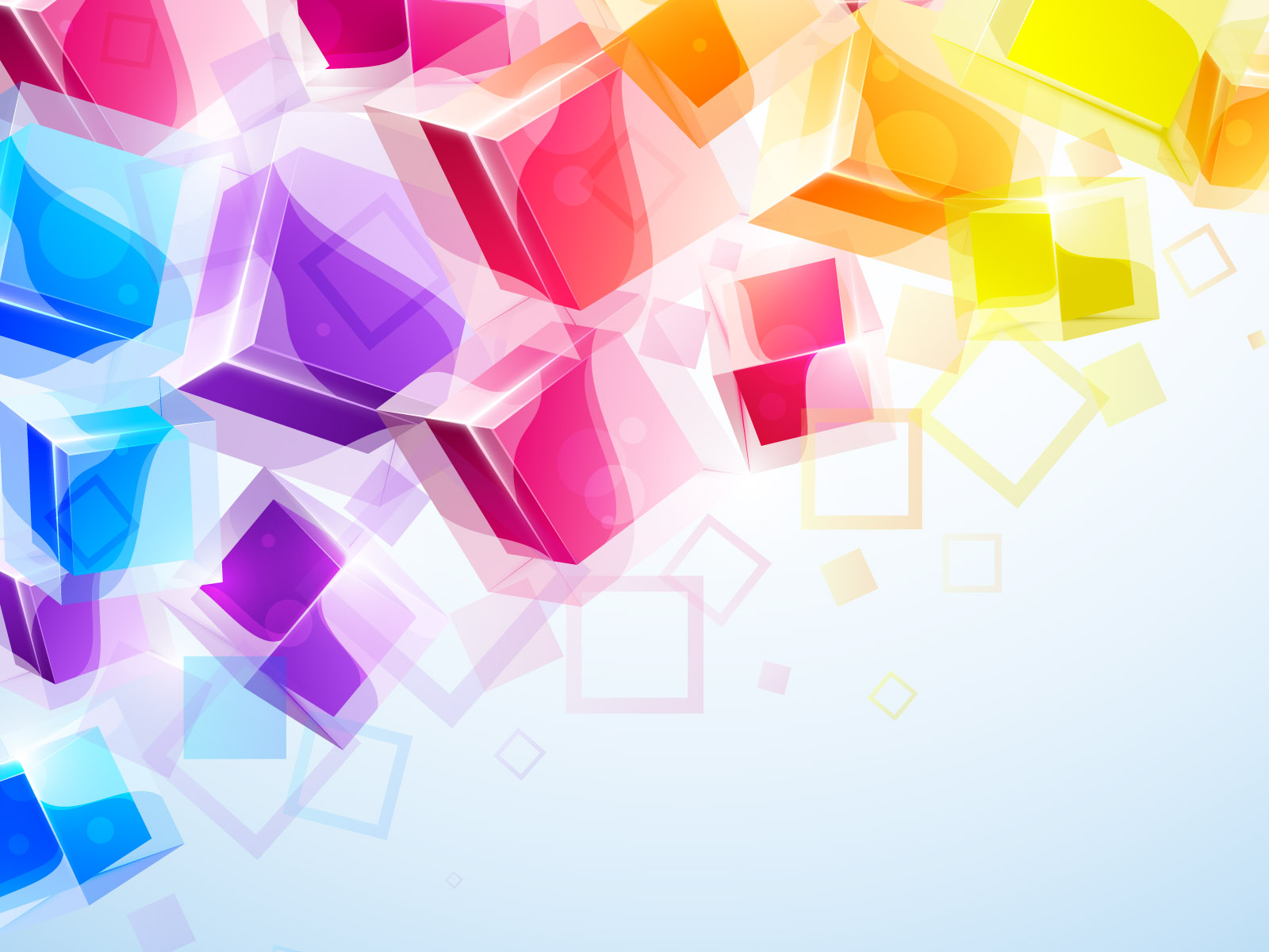 3d Business Colorful Square Backgrounds - Colourful Abstract Background - HD Wallpaper 
