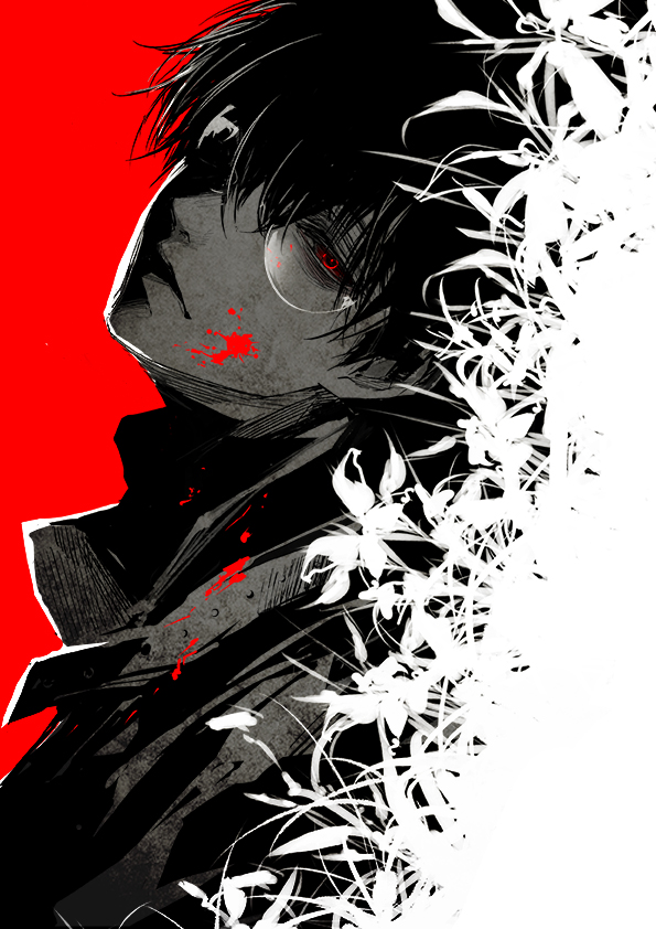 Anime, Kiyohara Hiro, Tokyo Ghoul - Black Reaper Kaneki - 595x842 Wallpaper  
