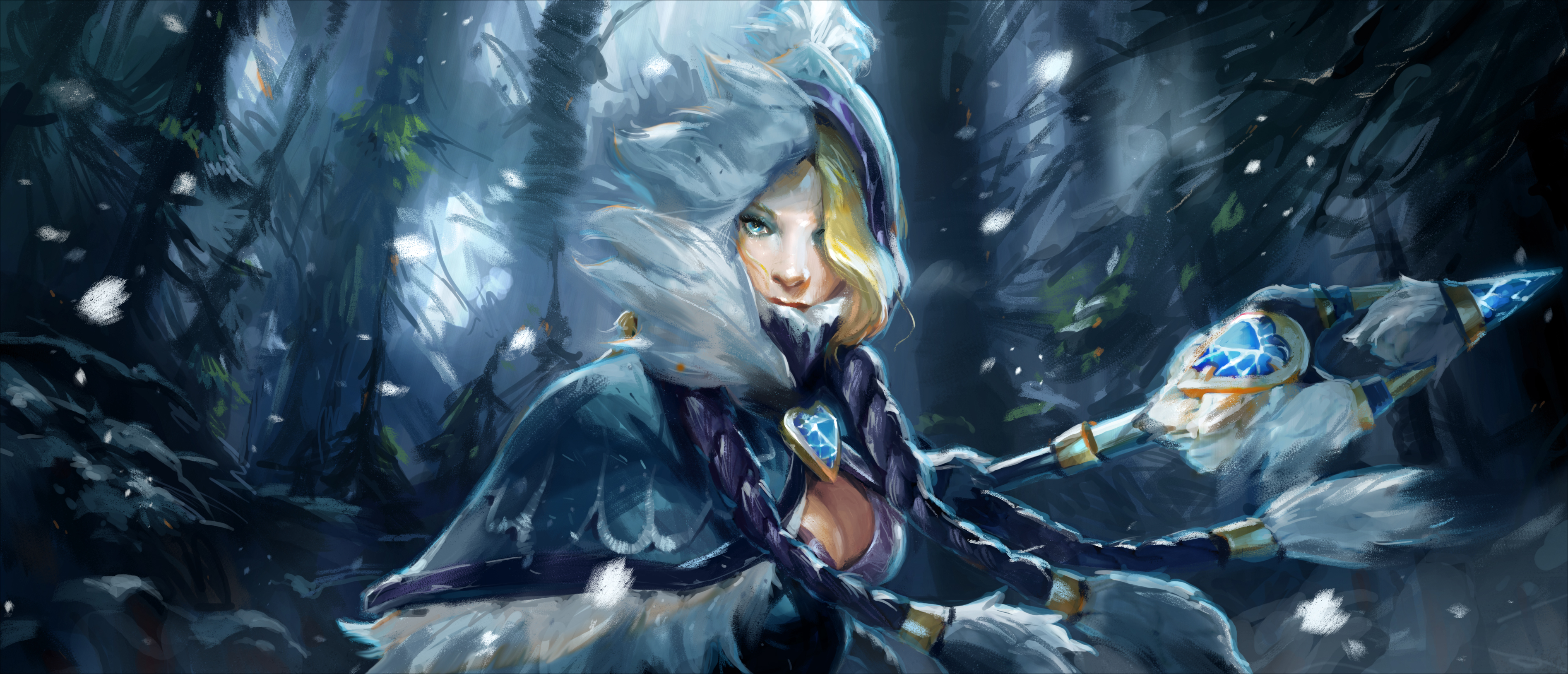 Dota 2 Snowdrop Wallpapers Hd Wallpaper - Crystal Maiden Wallpaper Dota - HD Wallpaper 