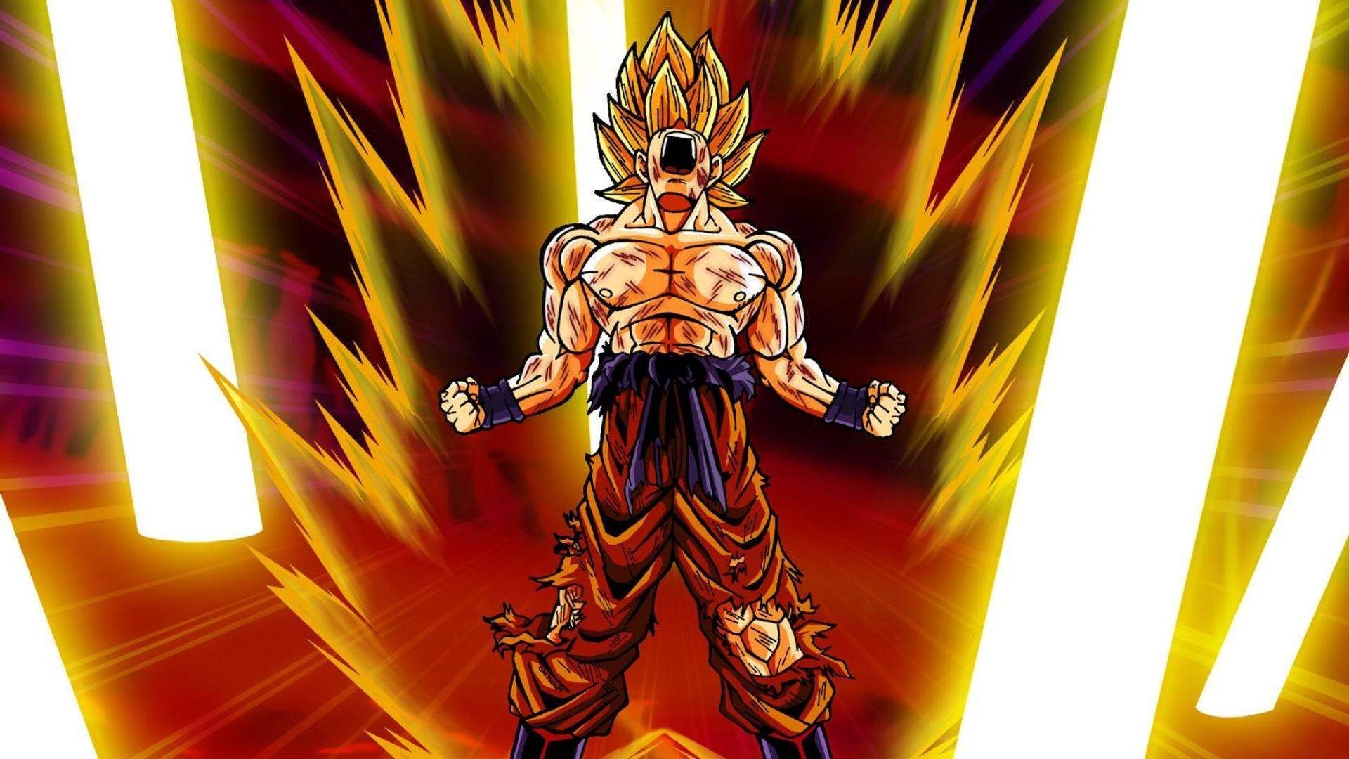 Zoom Hd Pics - Goku Super Saiyan Background - HD Wallpaper 