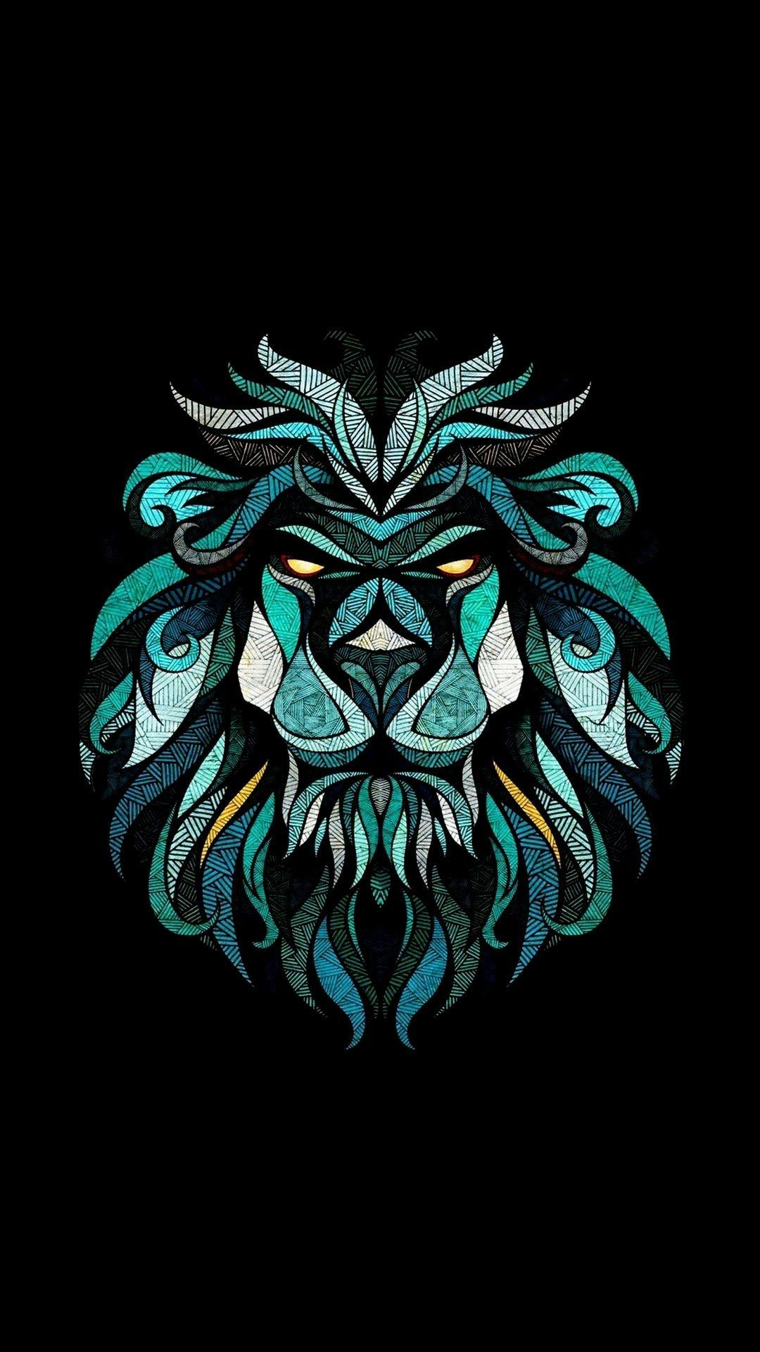 Pin By Tomislav Doriä On Amoled Wallpapers - Amoled Wallpaper Lion - HD Wallpaper 