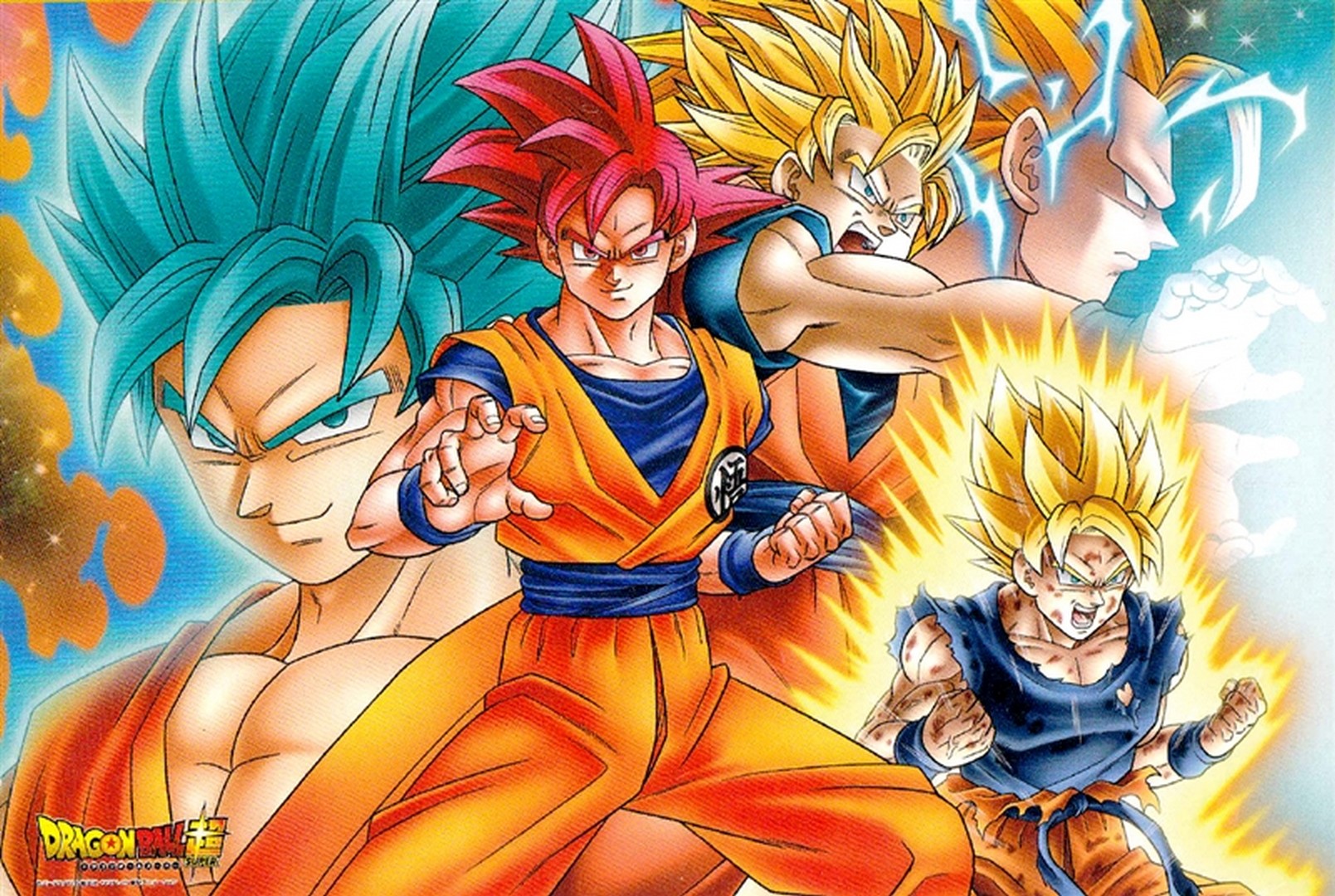 Goku Wallpaper Dragon Ball Super Desktop - All Of Gokus Forms In One - HD Wallpaper 