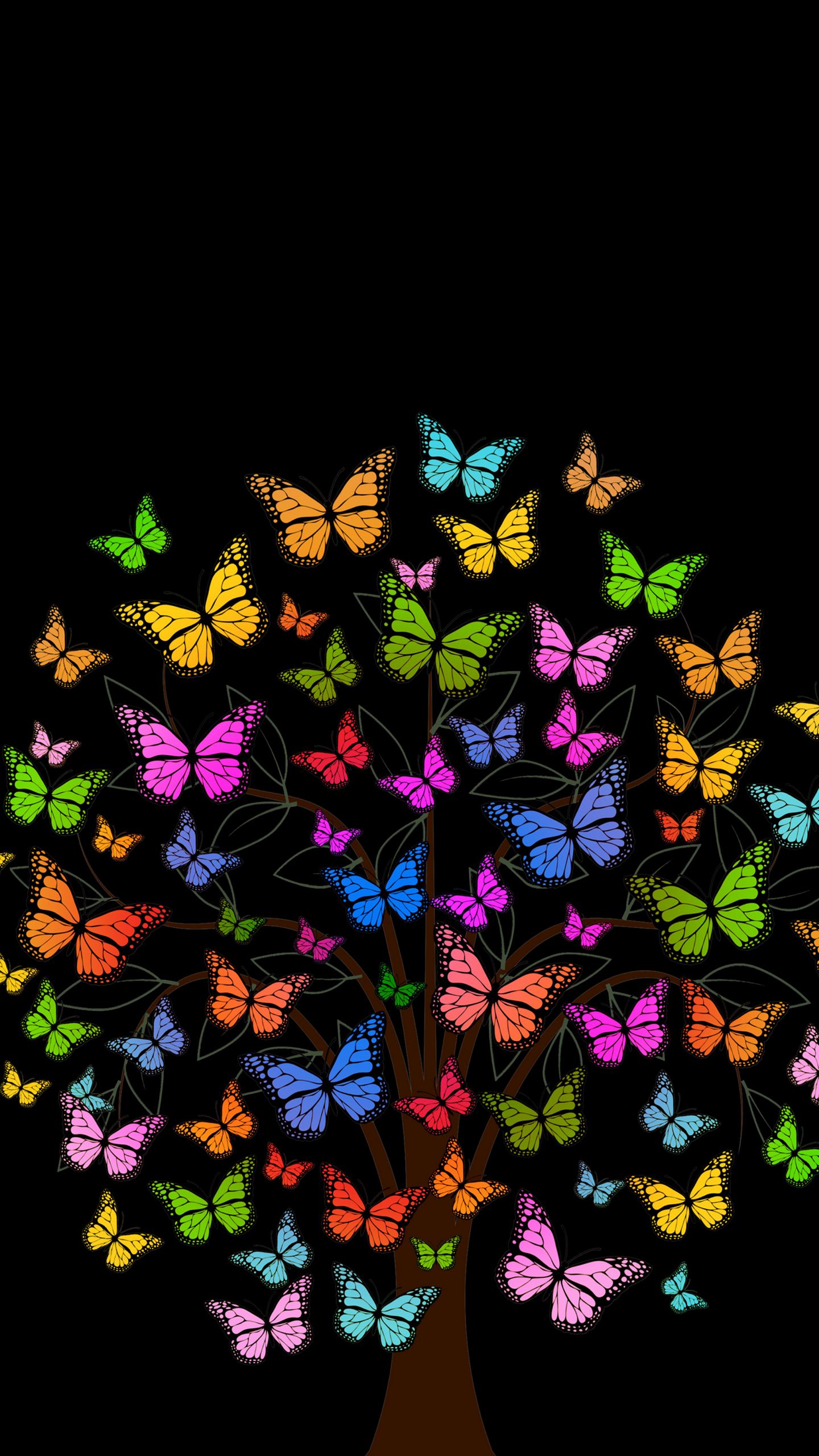 Black Amoled Wallpaper Hd 182 - Бабочки Обои На Айфон - HD Wallpaper 