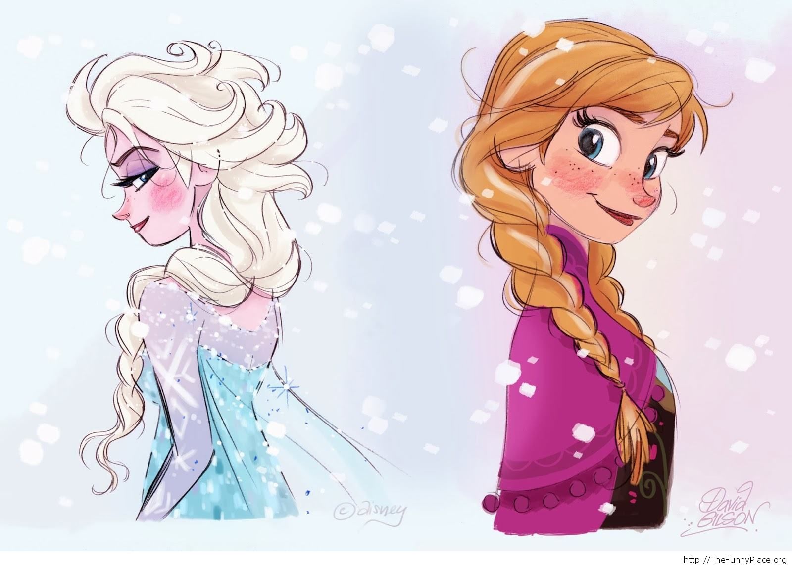 Elsa Anna Wallpaper Art Image - Elsa Y Anna Fan Art - HD Wallpaper 