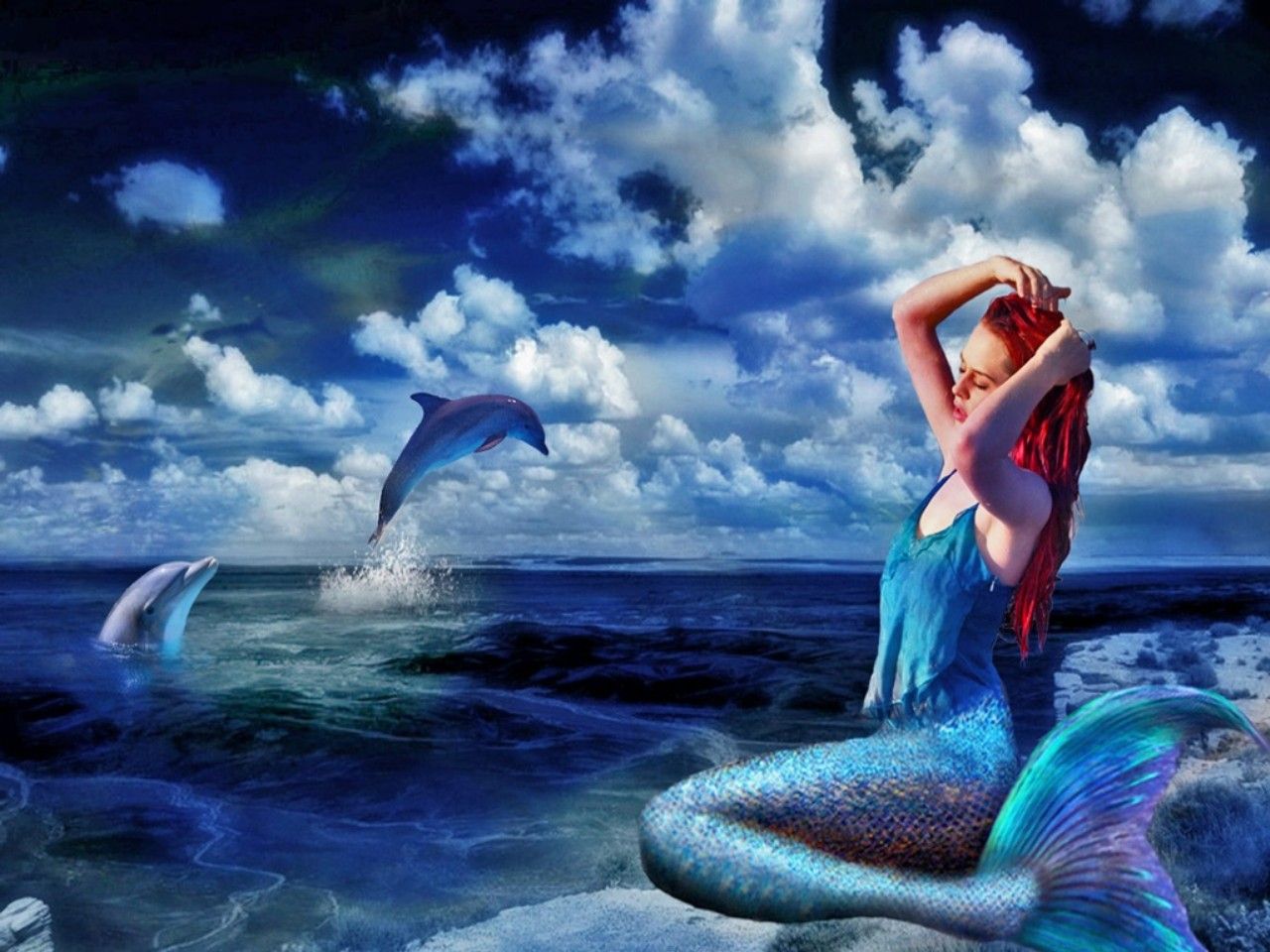 Mermaid Wallpaper - Cool Backgrounds Mermaid - HD Wallpaper 