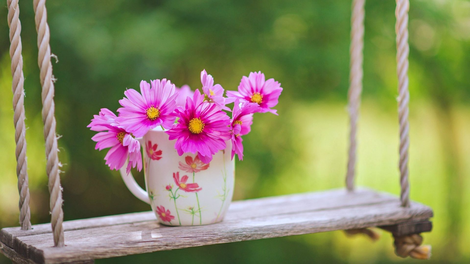 Nature Image Romantic Spring Garden Landscape Hd Wallpapers - HD Wallpaper 