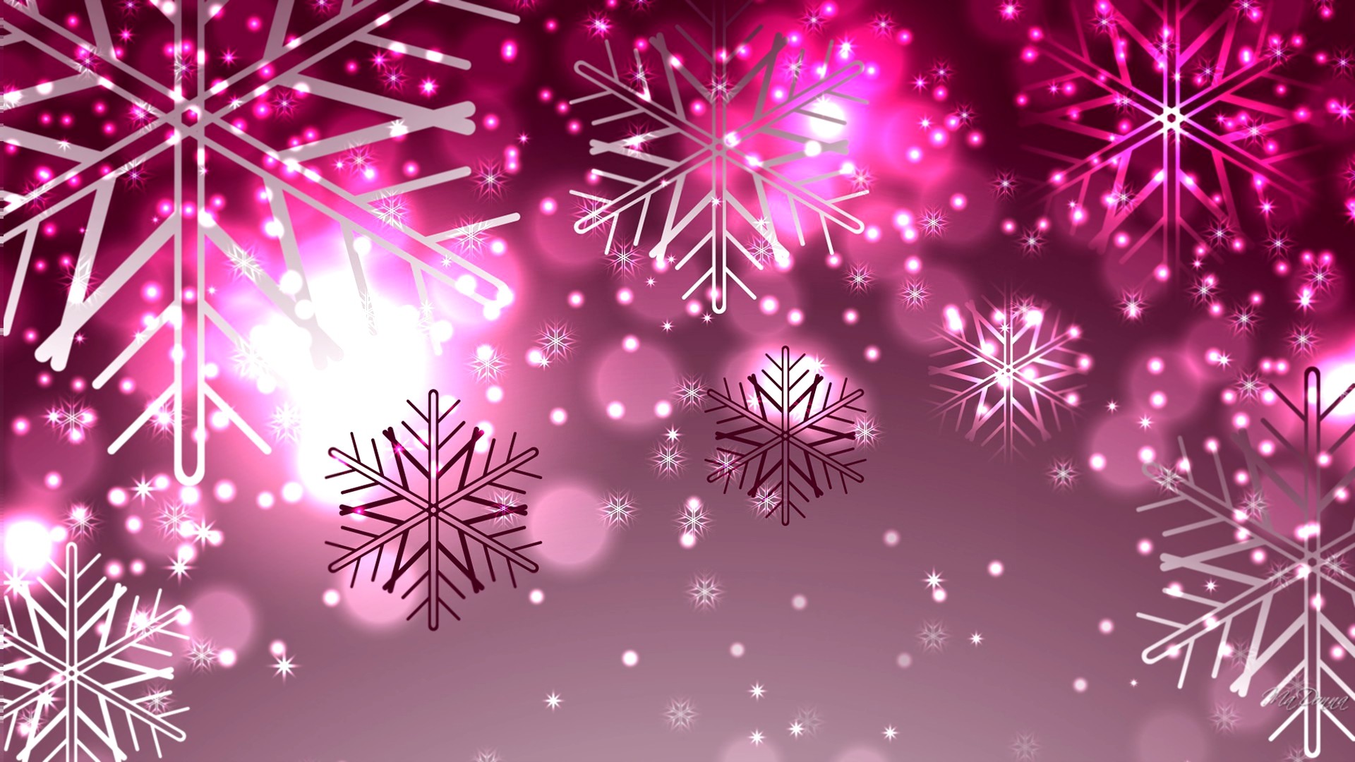 Pink Glitter Wallpaper For Desktop - Christmas Wallpaper Hd Pink - HD Wallpaper 