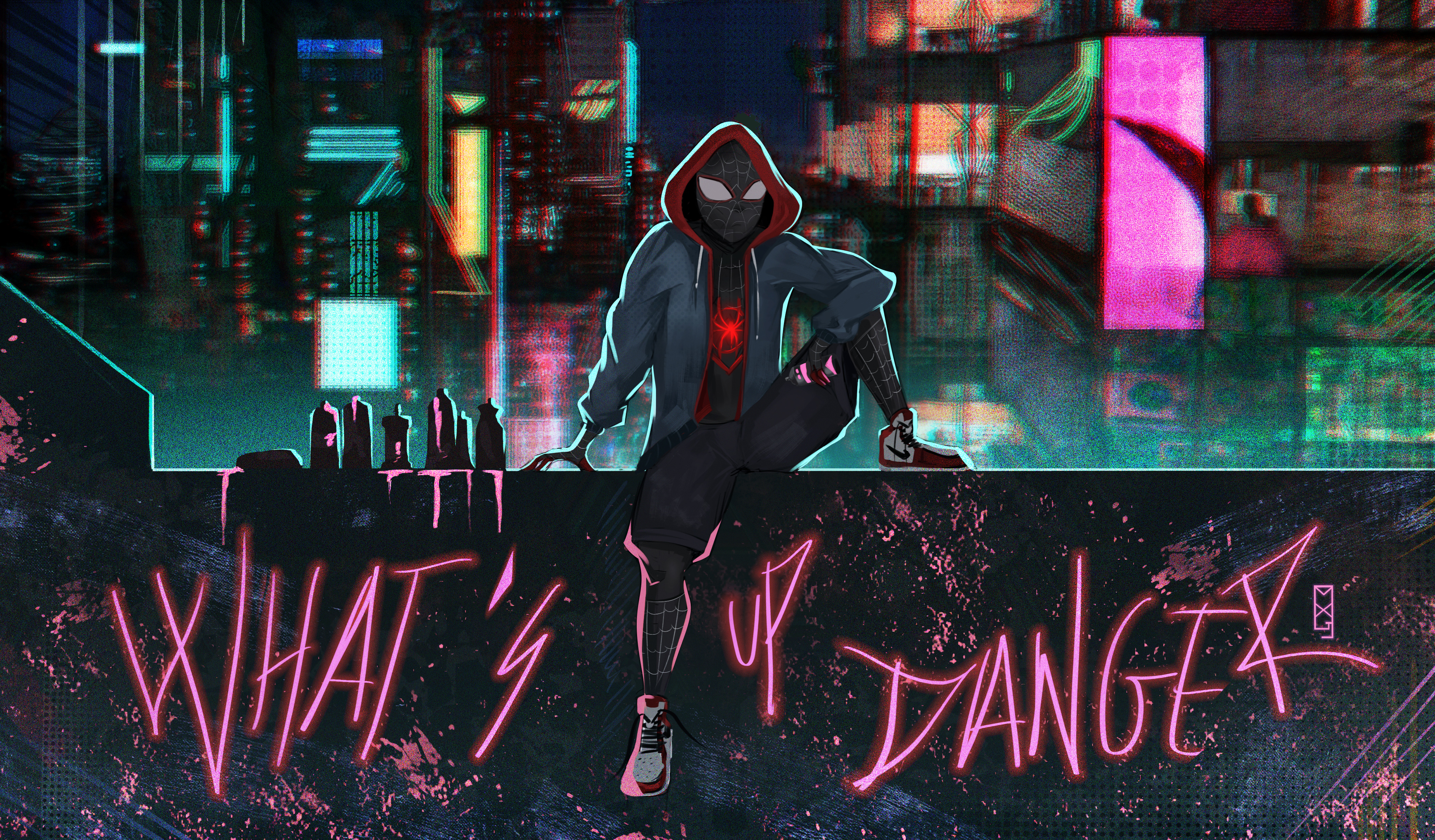 Spider Verse What's Up Danger - HD Wallpaper 