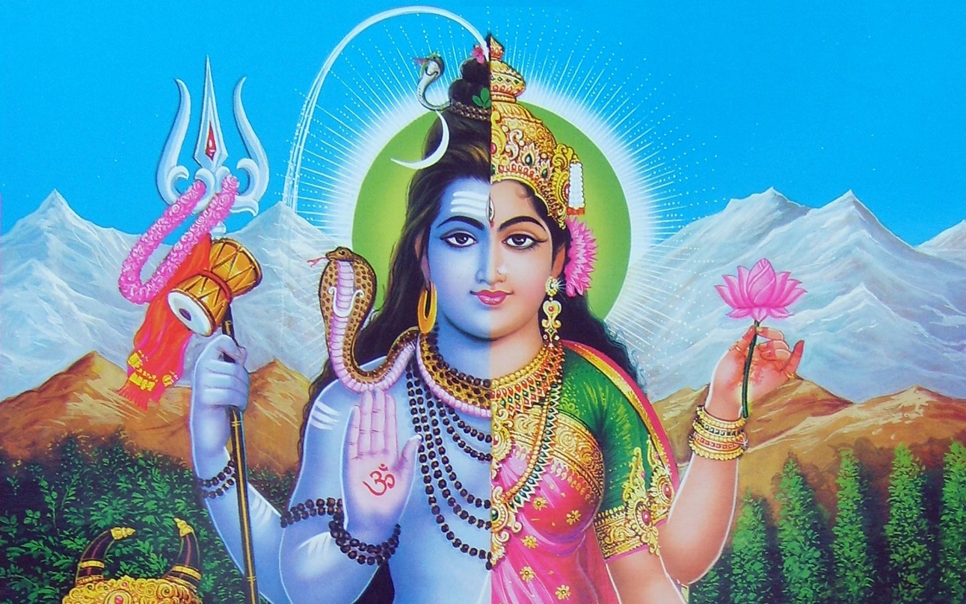 Lord Shiva Parvati Wallpaper - Shiva Parvati - HD Wallpaper 
