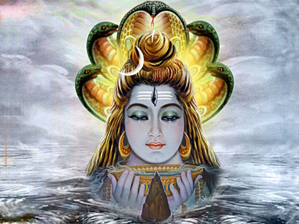 Shiv Shankar Wallpaper Images - Lord Shiva Drinking Poison - HD Wallpaper 