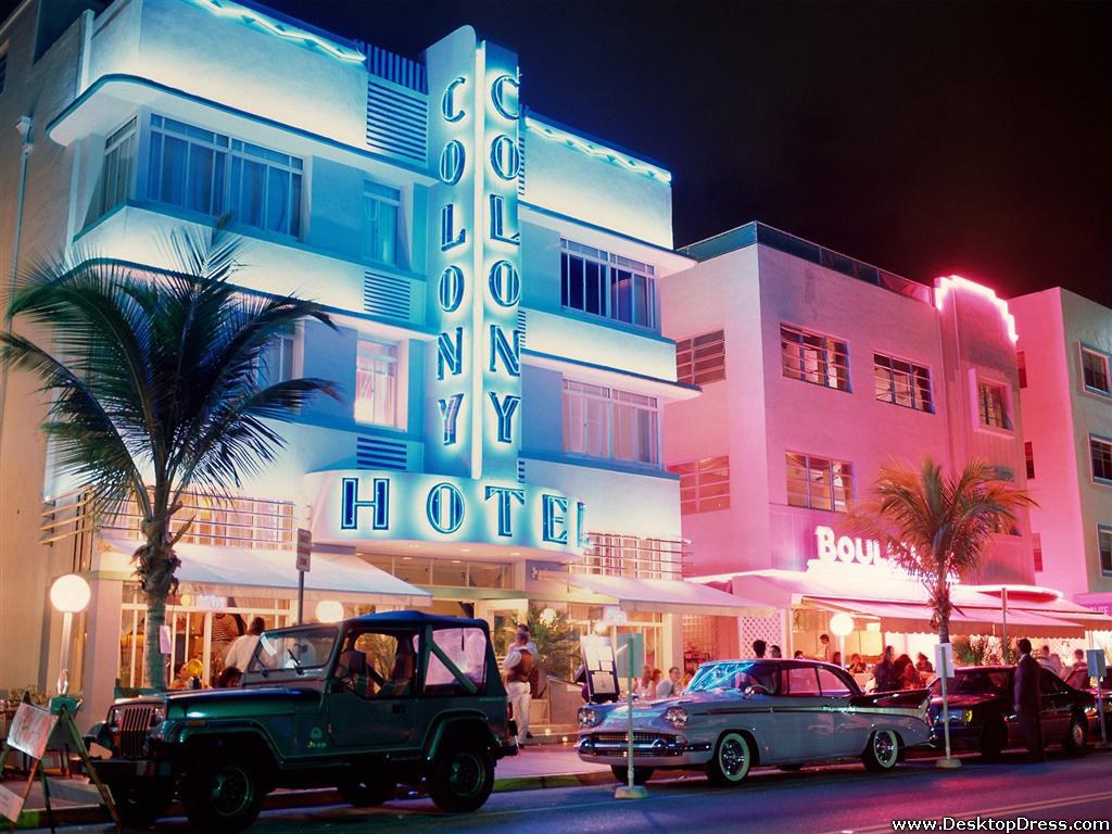 All Lit Up, Miami, Florida - Miami Hotel - HD Wallpaper 