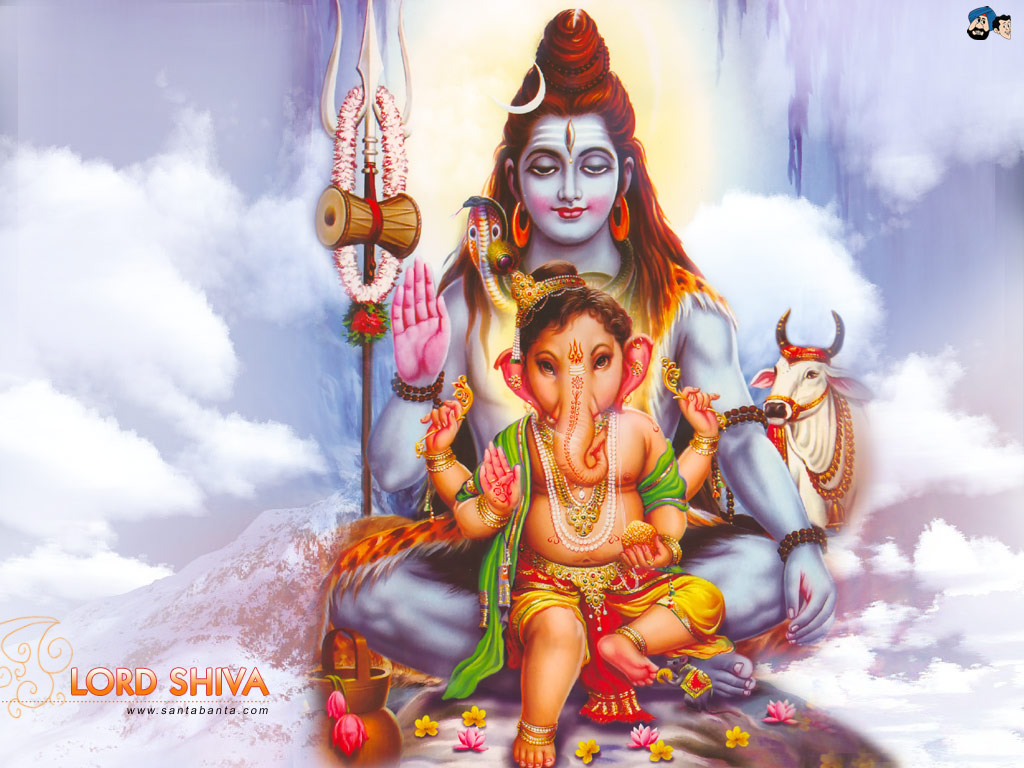 Lord Shiva - Lord Ganesha And Lord Shiva - HD Wallpaper 