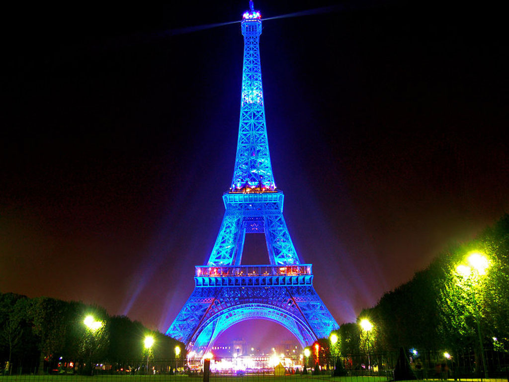 Eiffel Tower Night Images Hd - HD Wallpaper 