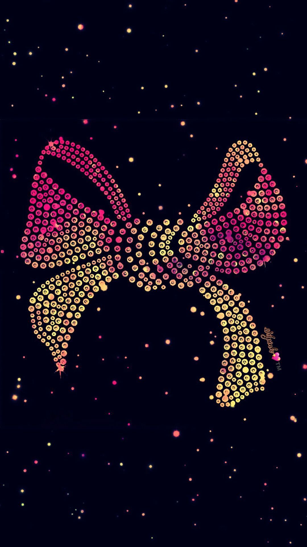 Bling Pink Bow Galaxy Wallpaper - Rose Gold Minnie Mouse - HD Wallpaper 