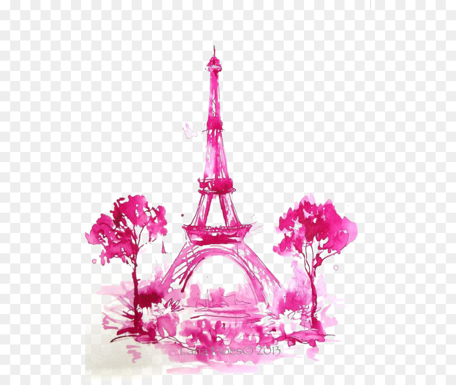 Pink Eiffel Tower Wallpaper Hd - HD Wallpaper 