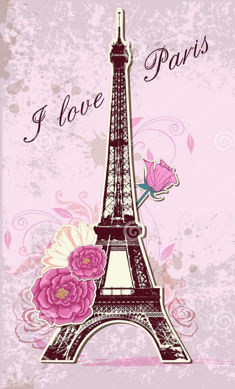 I Love Paris Wallpaper - Pink Paris - HD Wallpaper 