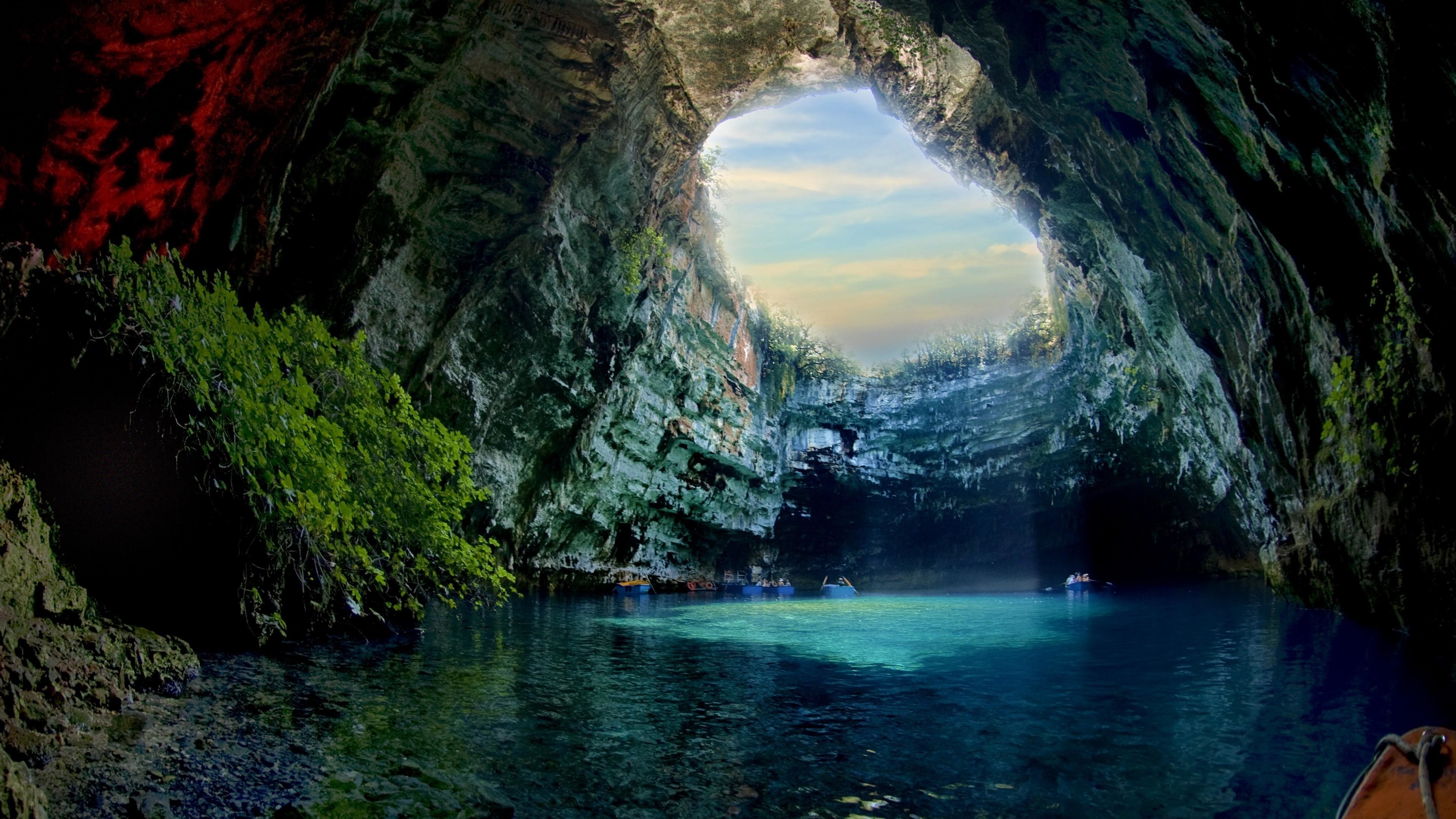 3840x2160, Lake Melissani Cave Wallpaper - Lake-melissani Cave - HD Wallpaper 