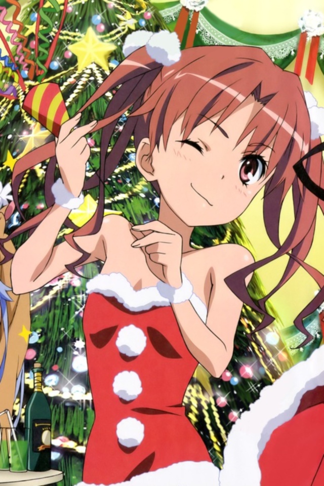 Christmas Anime Wallpaper - Anime Wallpaper Iphone Christmas - HD Wallpaper 