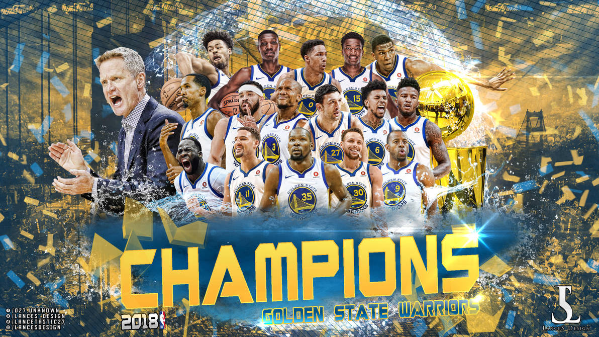 Stephen Curry Golden State Champions Wallpaper - Golden State Warriors 2018 - HD Wallpaper 