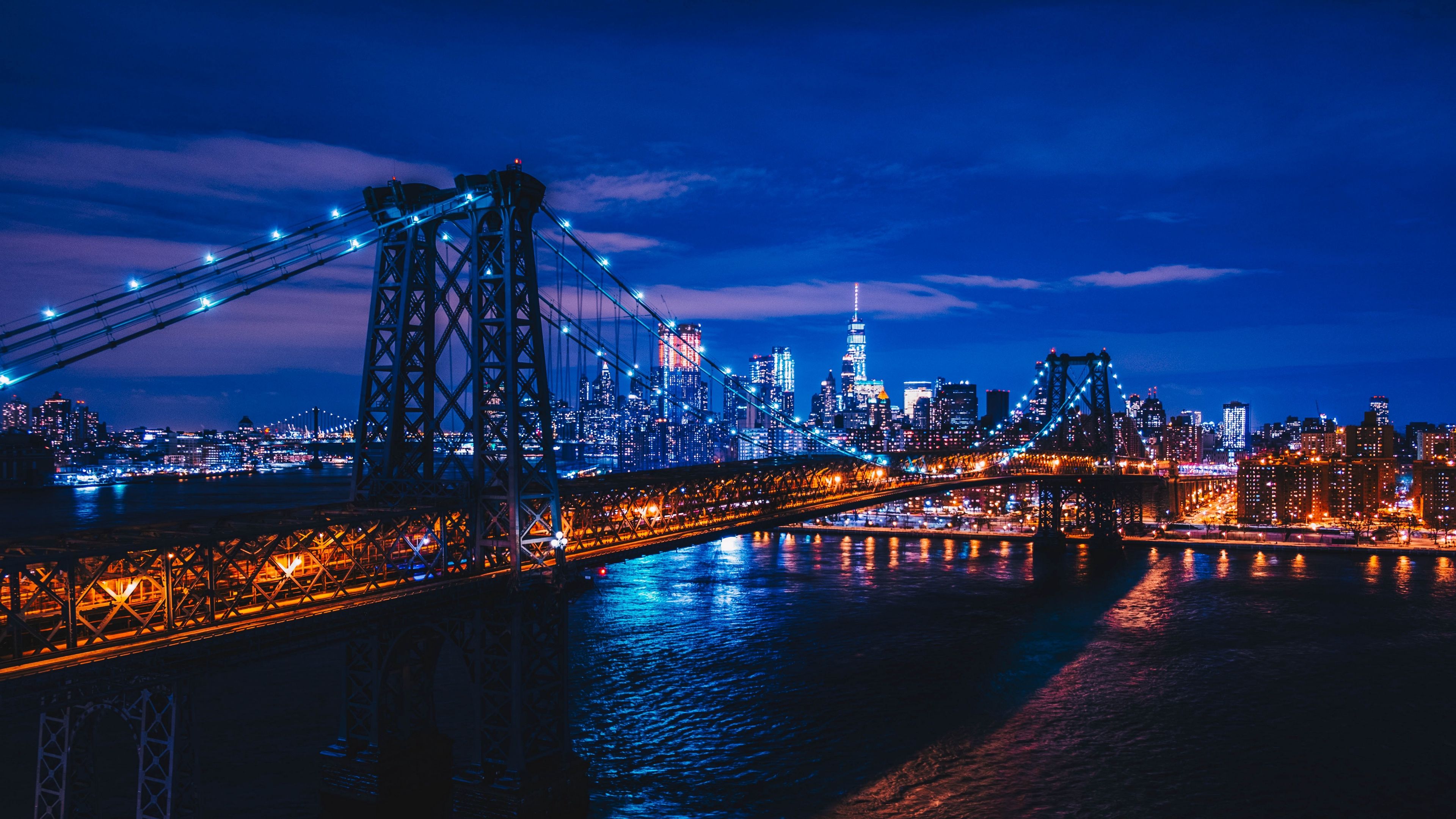 Night New York Wallpaper 4k 3840x2160 Wallpaper Teahub Io