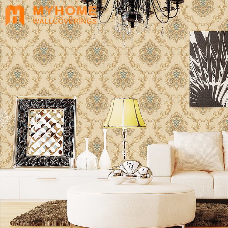 Wall Decoration Classic Flower Designs Vinyl Wallpaper - Wallpaper - HD Wallpaper 