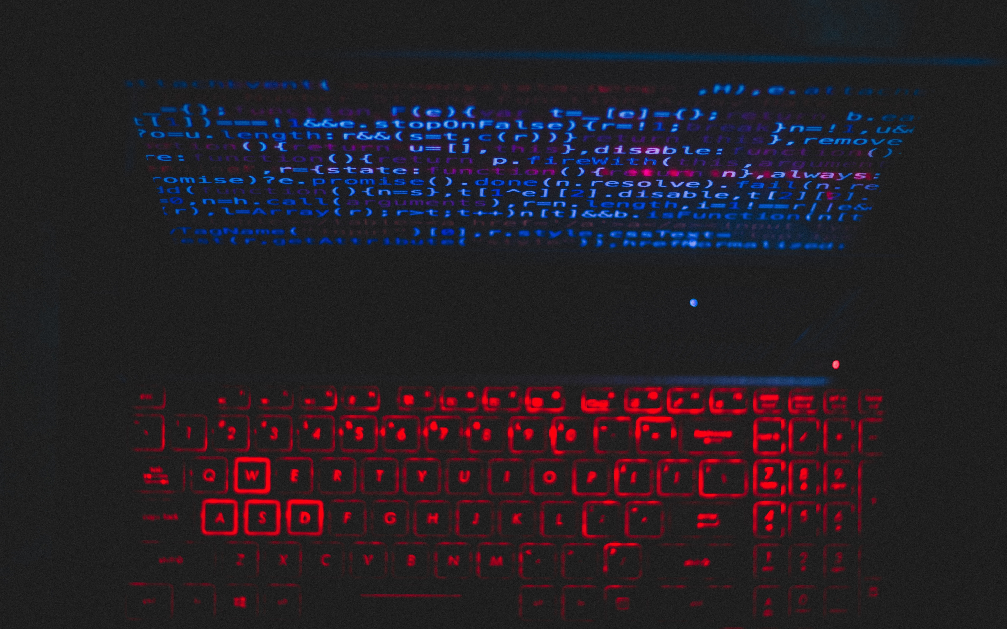 Codes, Glow, Laptop, Dark, Wallpaper - Deep Learning - 3840x2400 Wallpaper  