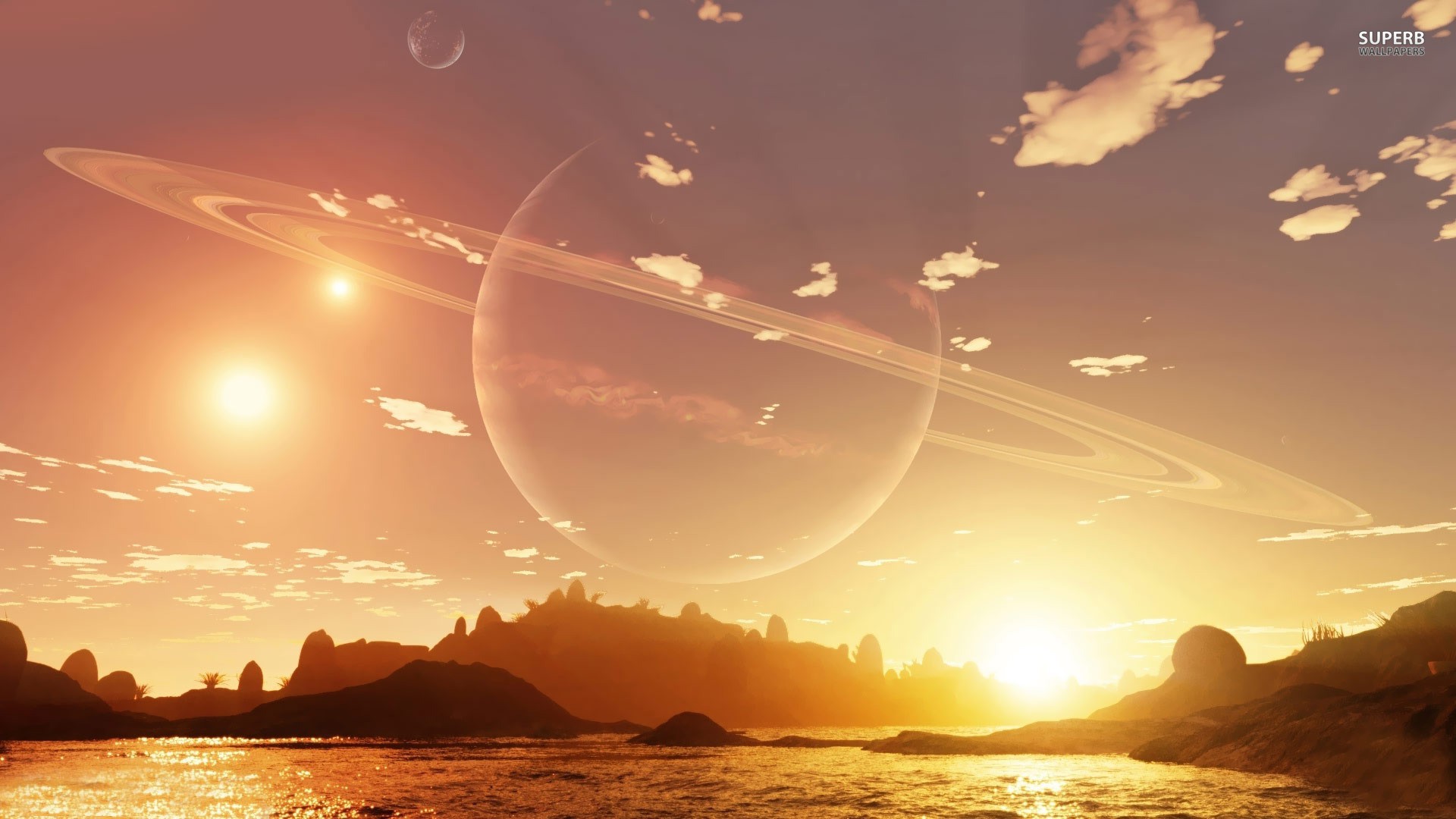 Widescreen Images, Hd Photos, Amazing, Wallpaper, Desktop - Planets In Sky Day - HD Wallpaper 