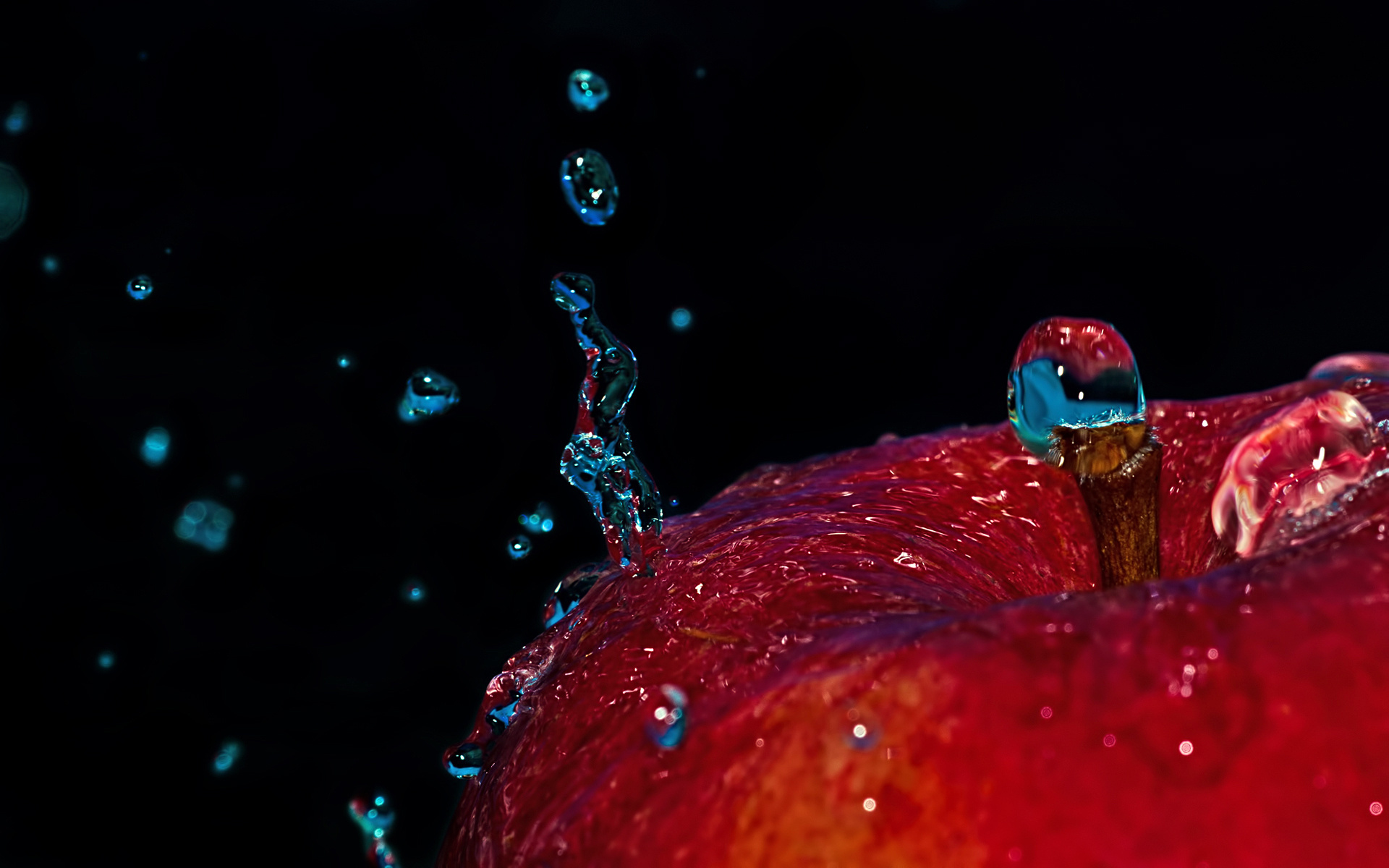 Apple Water Drop Hd - HD Wallpaper 