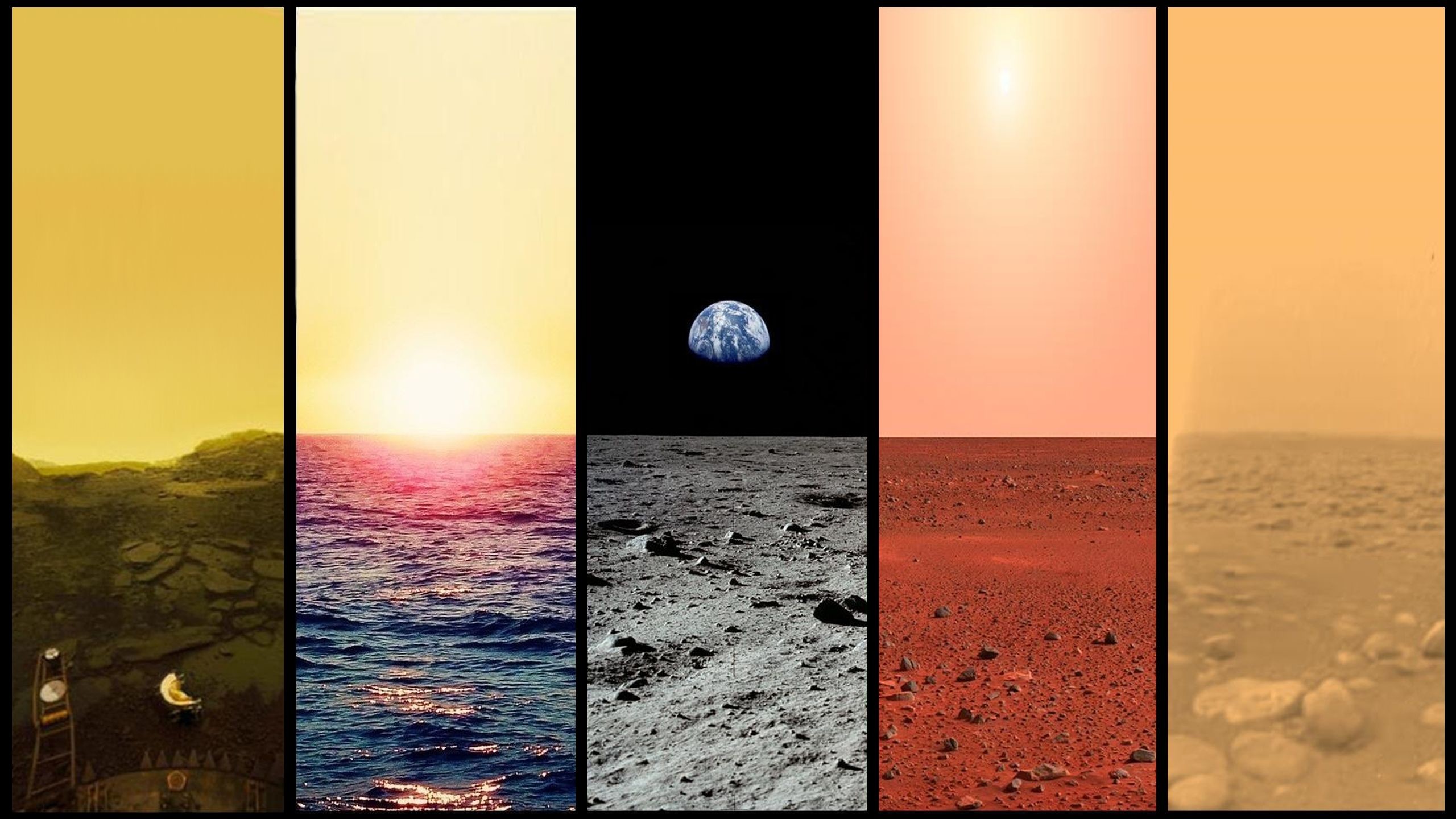 Solar System Planets Surfaces - HD Wallpaper 
