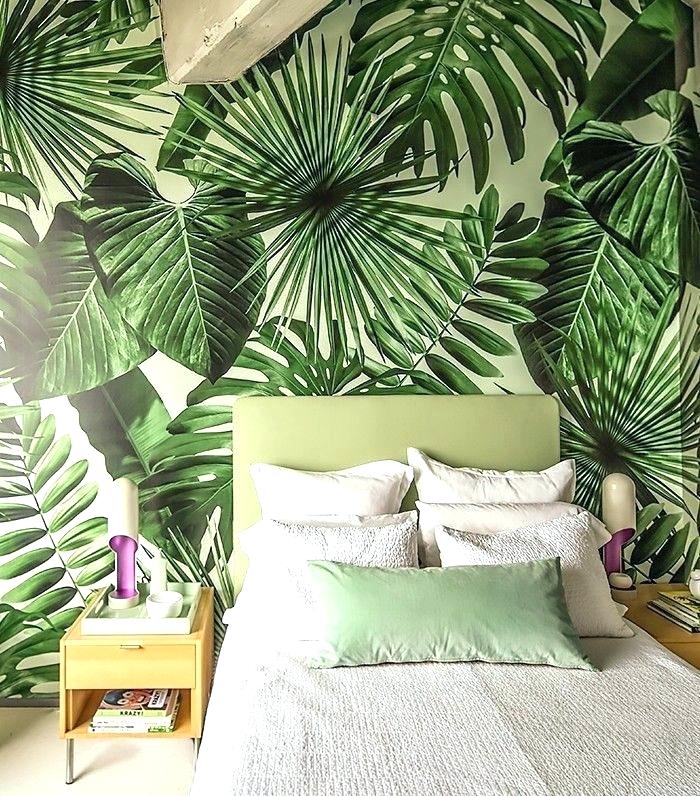 High End Wallpaper Brands - Tropical Leaves Wallpaper Room - HD Wallpaper 