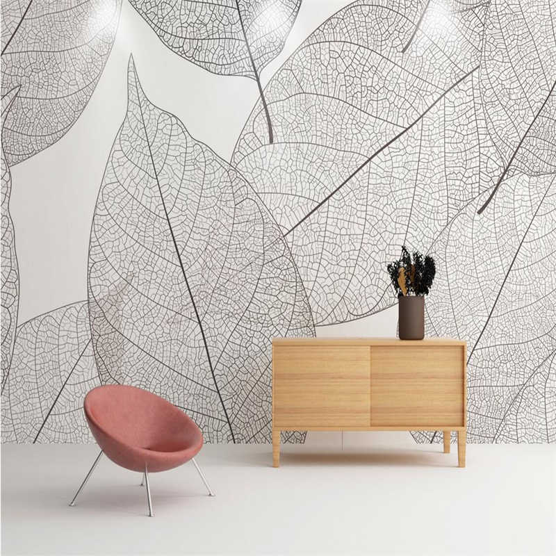 Custom Wallpaper Modern Wallpaper Minamalast Leaves - Alice In Wonderland Wallpaper Uk - HD Wallpaper 
